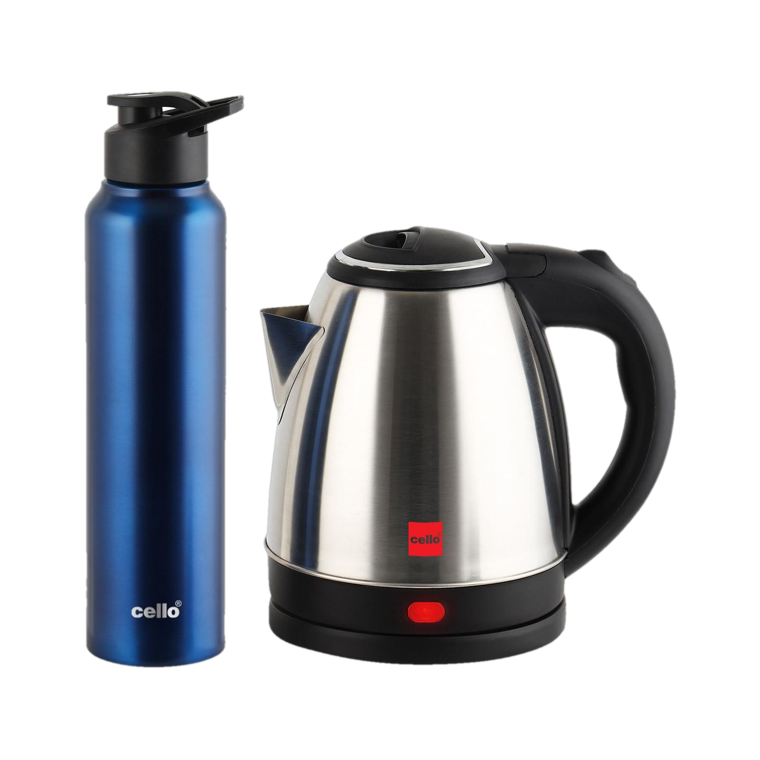 cello Quick Boil Lifestyle Kettle 1.5 L + Sippa 1000 ML Stainless...mo