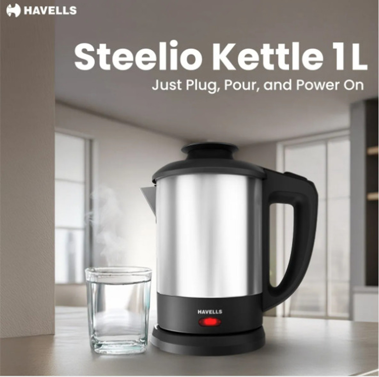 Image of HAVELLS STEELIO Electric Kettle