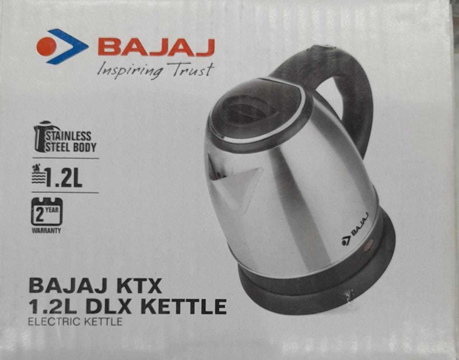 Image of BAJAJ Ktx 1.2L DLX Kettle pack of 1 Electric Kettle