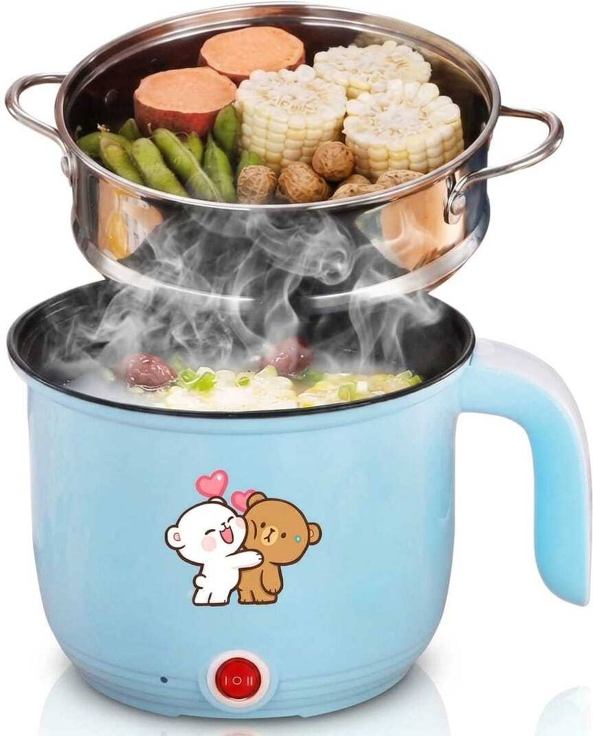 CREATION BAZAAR Multi-Function Electric Cooker Non-stick Cooking Pot Rice Cooker Pot Rice Cooker, Travel Cooker, Egg Boiler, Egg Cooker — Rice & Electric Cookers