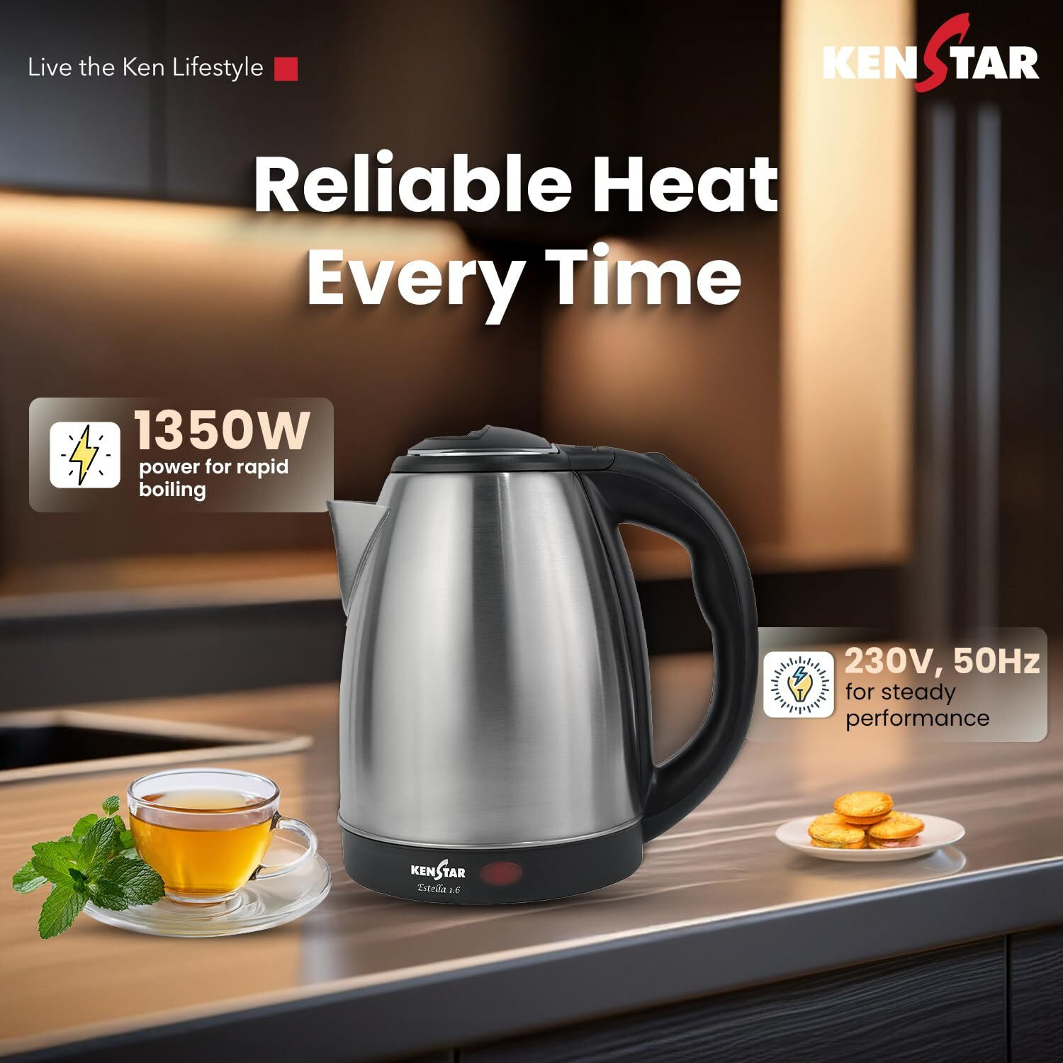 Image of Kenstar ESTELLA COMBO 1.8 Electric Kettle