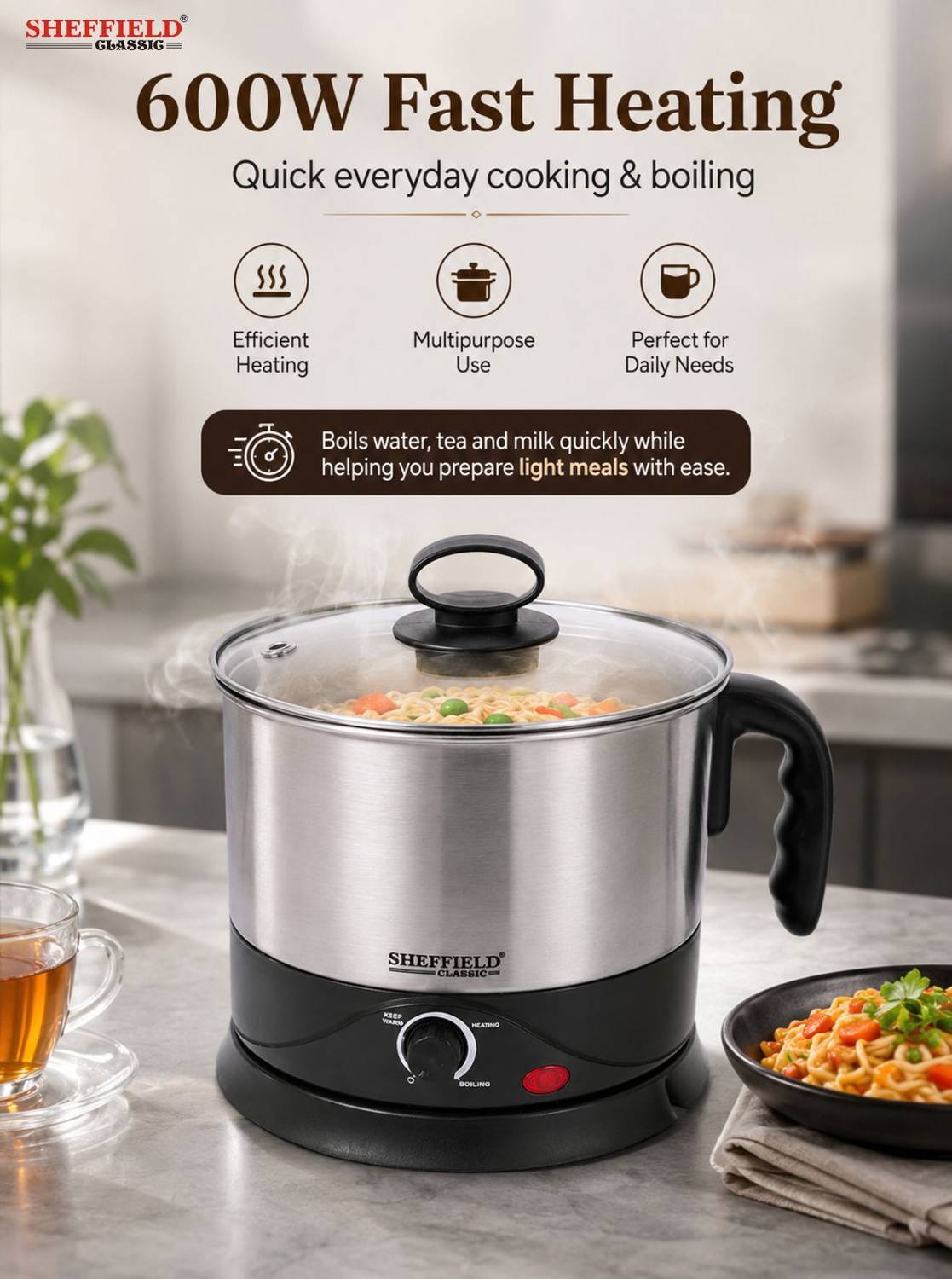 Sheffield Classic Multipurpose Kettle Multi Cooker - Image 3