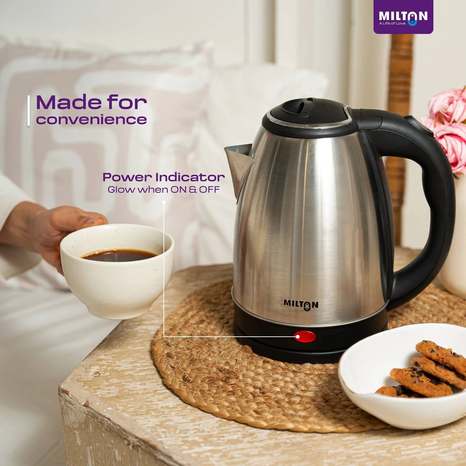 MILTON Rapid Electric Kettle 1.8L 1500W - Image 4