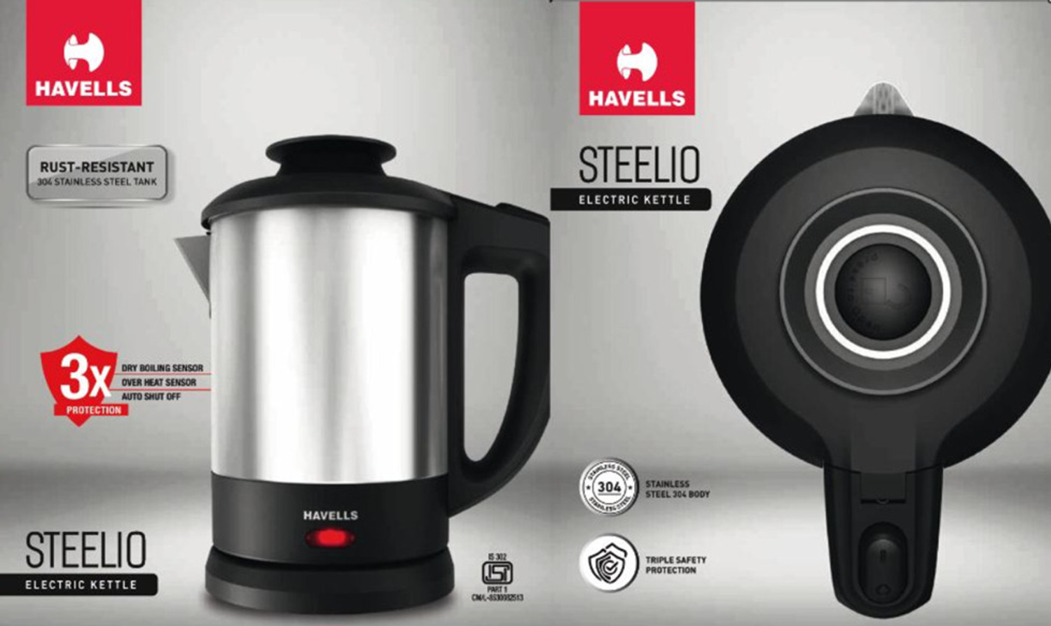 Image of HAVELLS STEELIO Electric Kettle