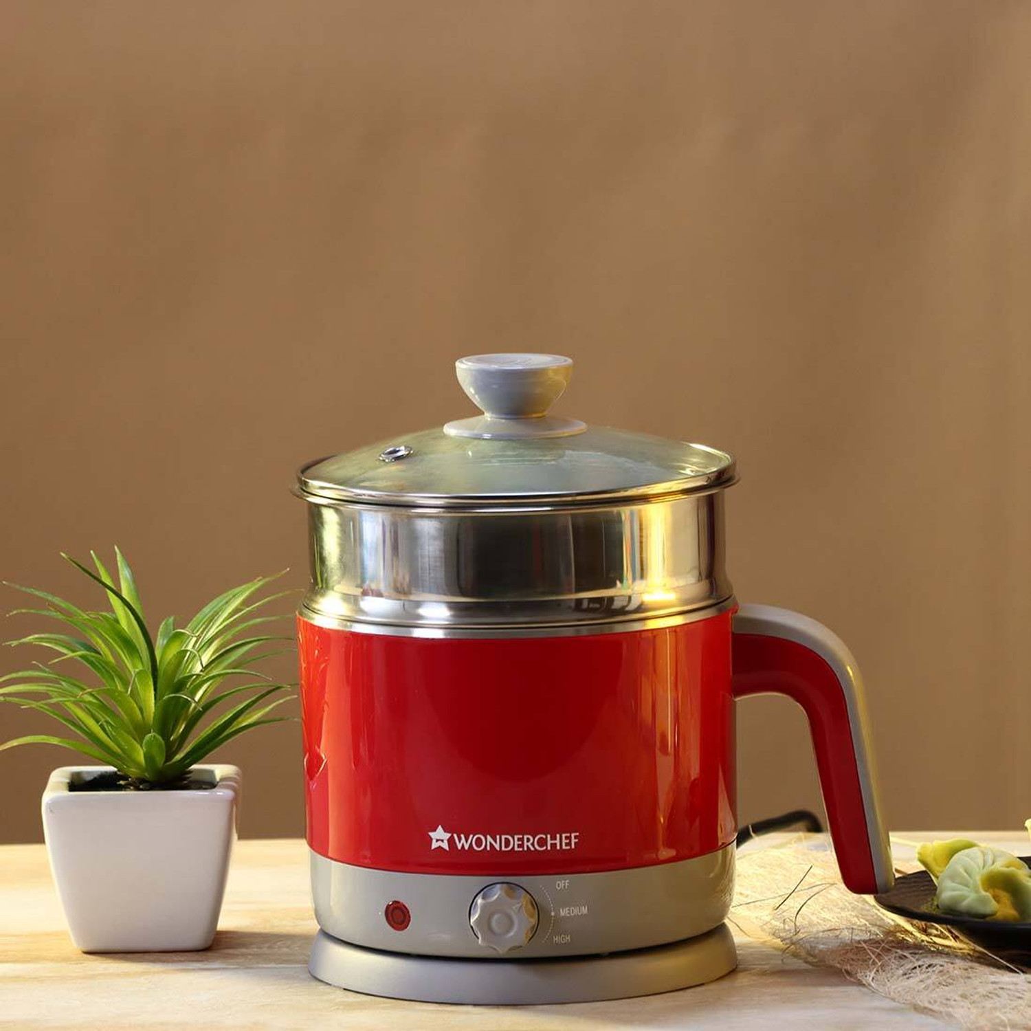 Image of WONDERCHEF LUXE Stainless Steel Multi Cooker Electric Kettle