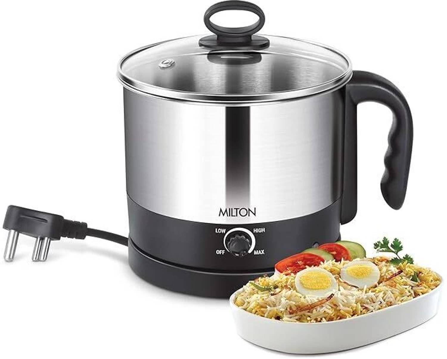 MILTON CELGELK076STPC0001 Multi Cooker Electric Kettle (1.2 L, Si