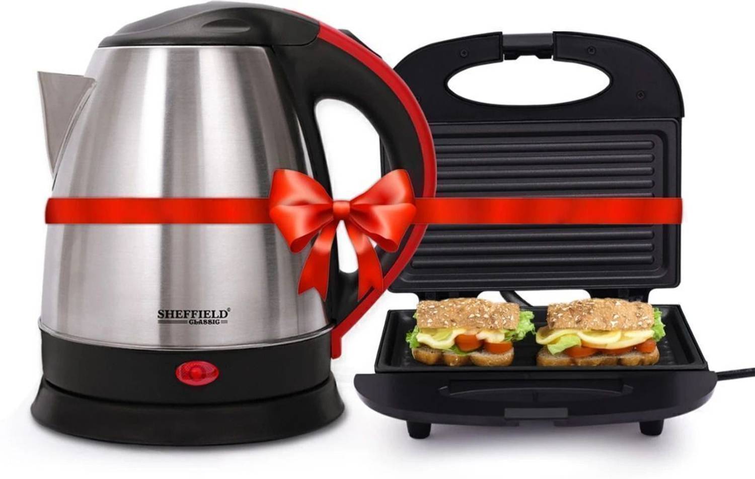 Sheffield Classic Combo Electric Kettle (1.5 L) and Sandwich Make