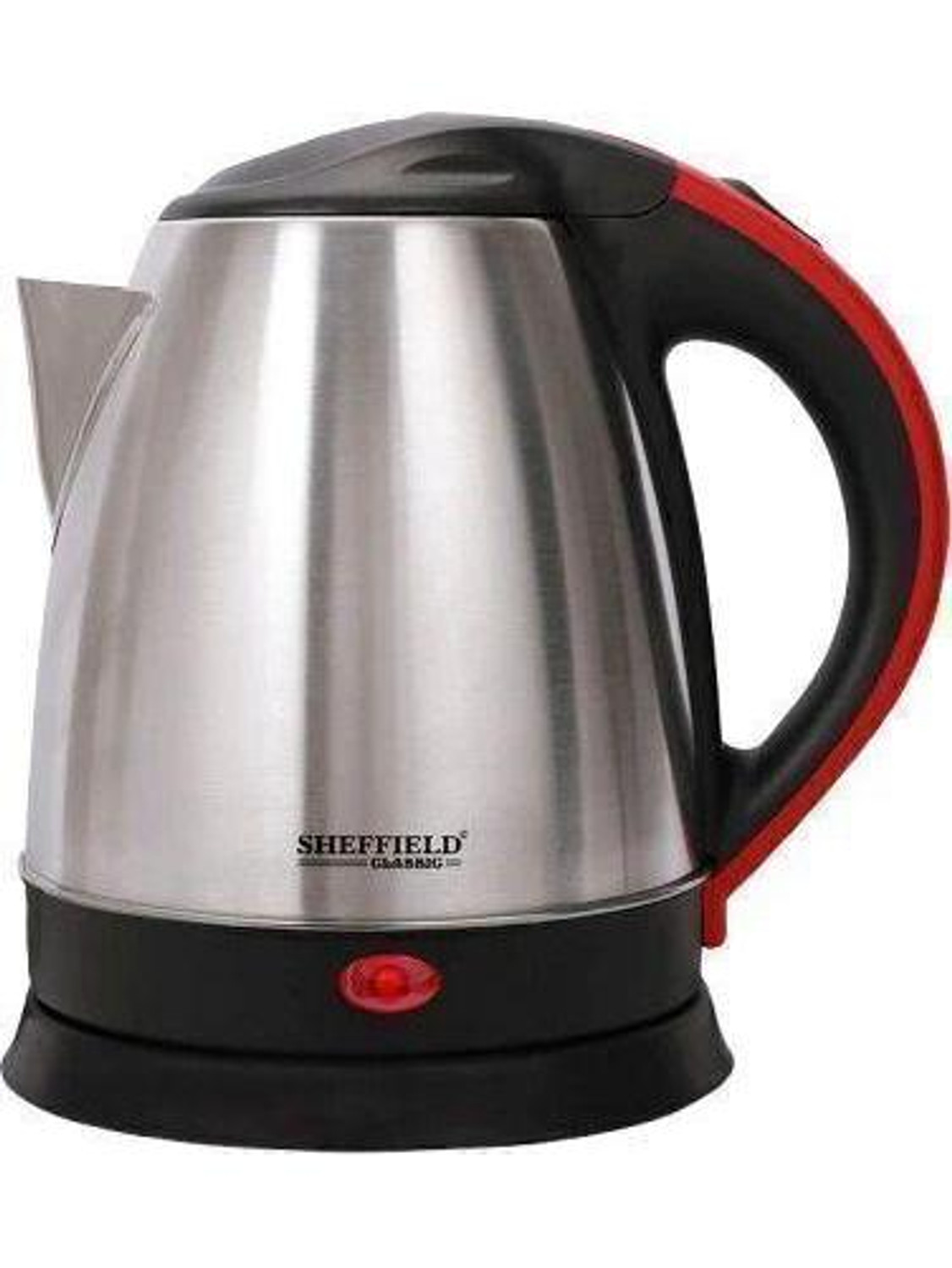 Image of Sheffield Classic Electric Kettle Stainless steel, 1.5 L Capacity Electric Kettle (1.5 L, Silver, Red)