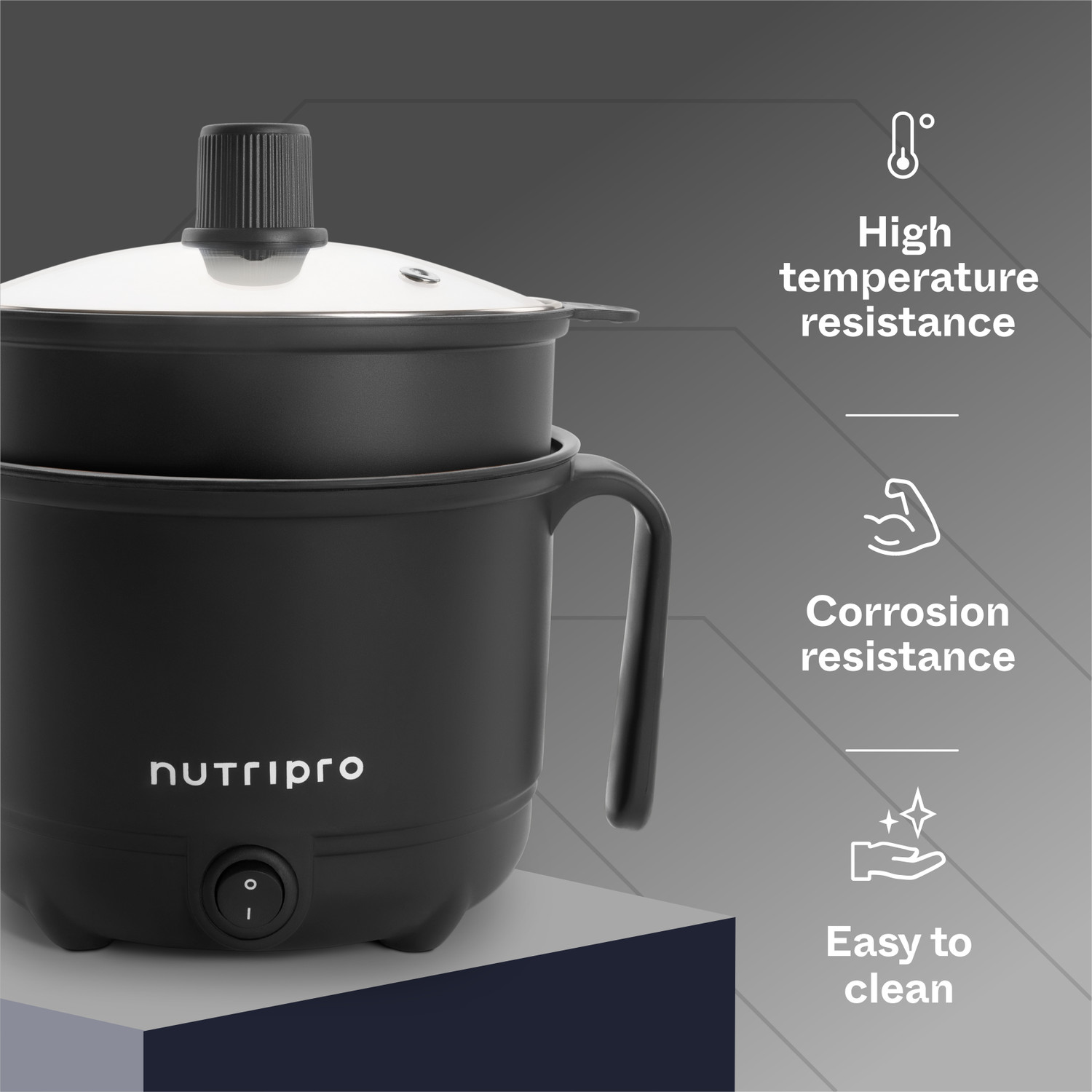 Image of NutriPro Multipurpose Nonstick Kettle Multi Cooker Electric Kettle