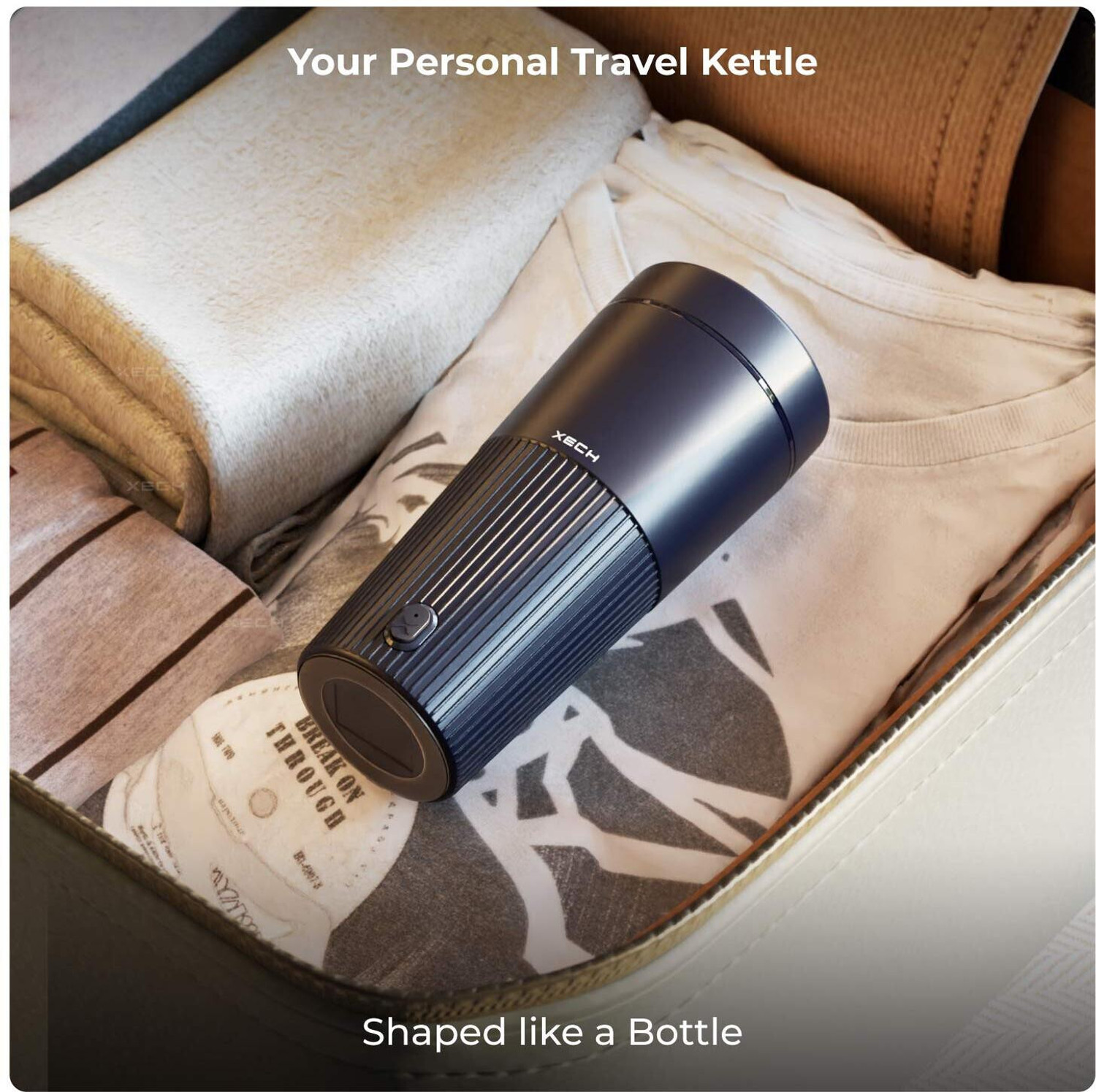 Image of xech Portable Electric Kettle for travel Cool Touch, ABS body, Hydroboil PRO X-407 Electric Kettle