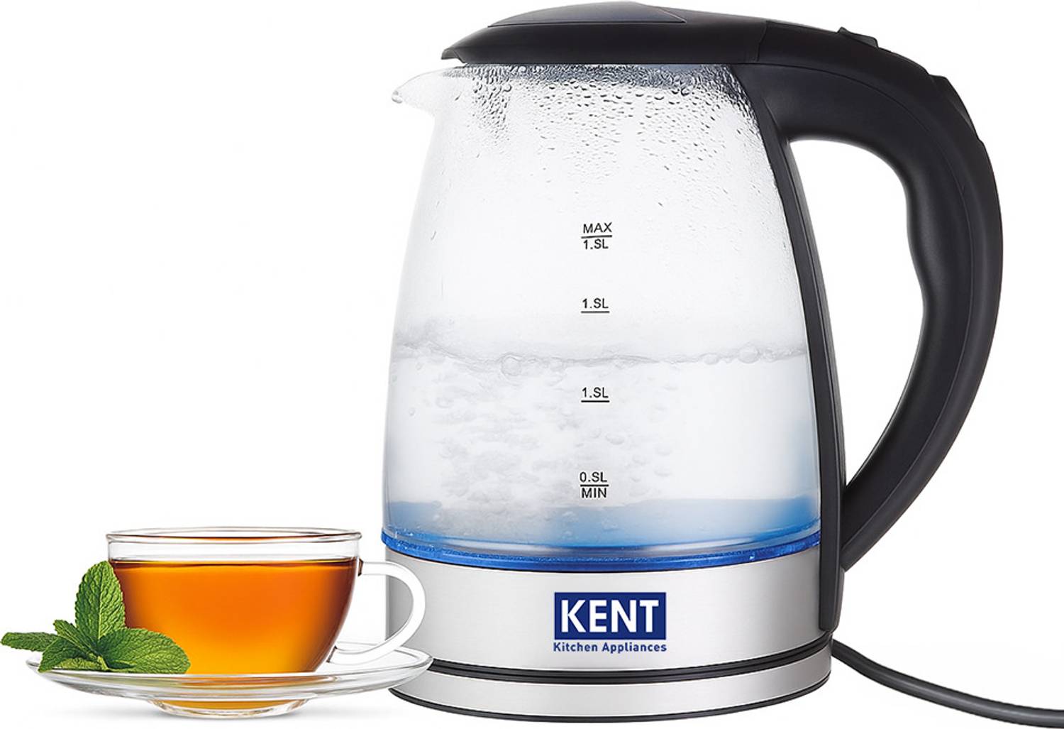 KENT Elegant Electric Glass Electric Kettle