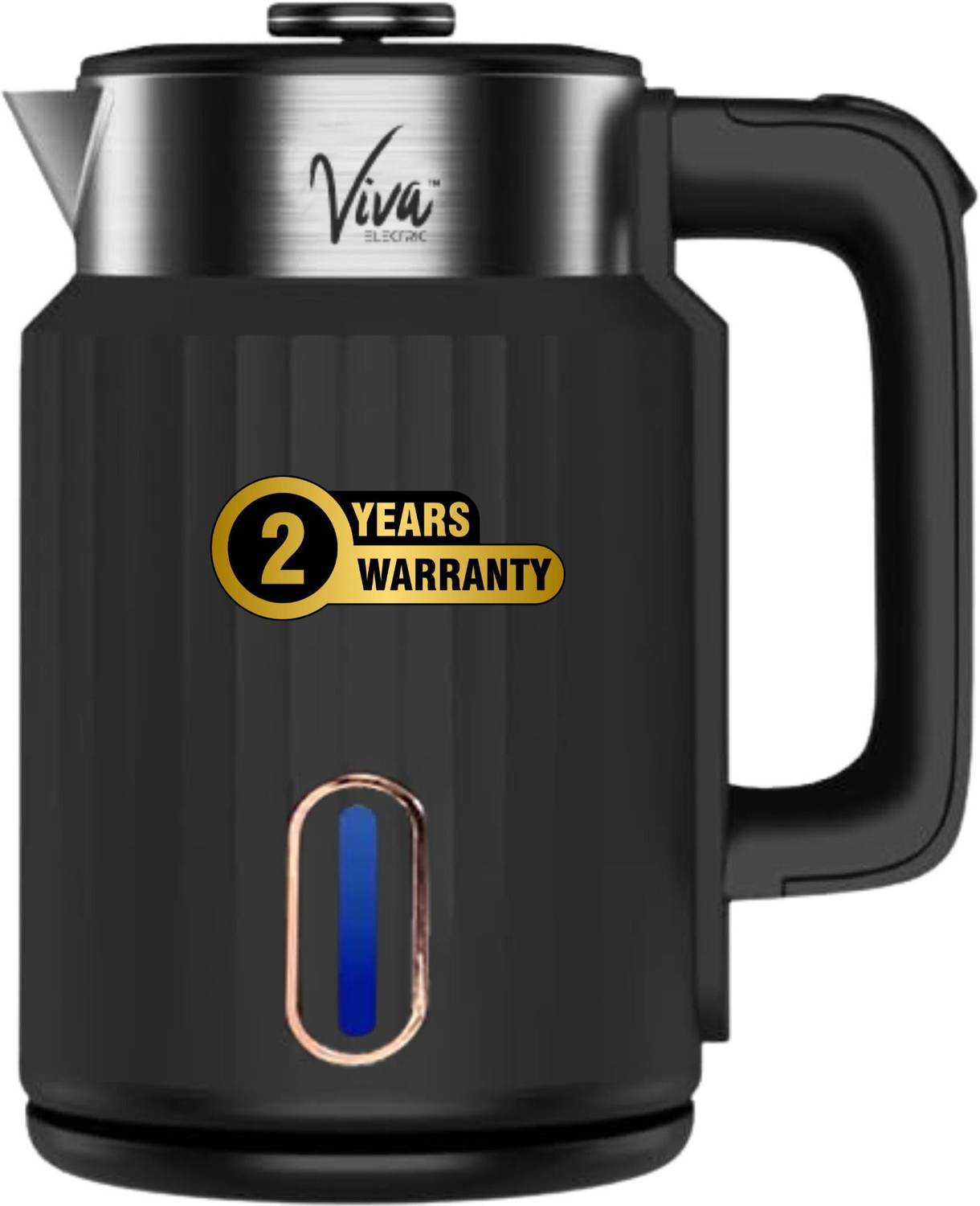 Viva Electric Black Electric Kettle -Aquaviva-1500W Beverage Make