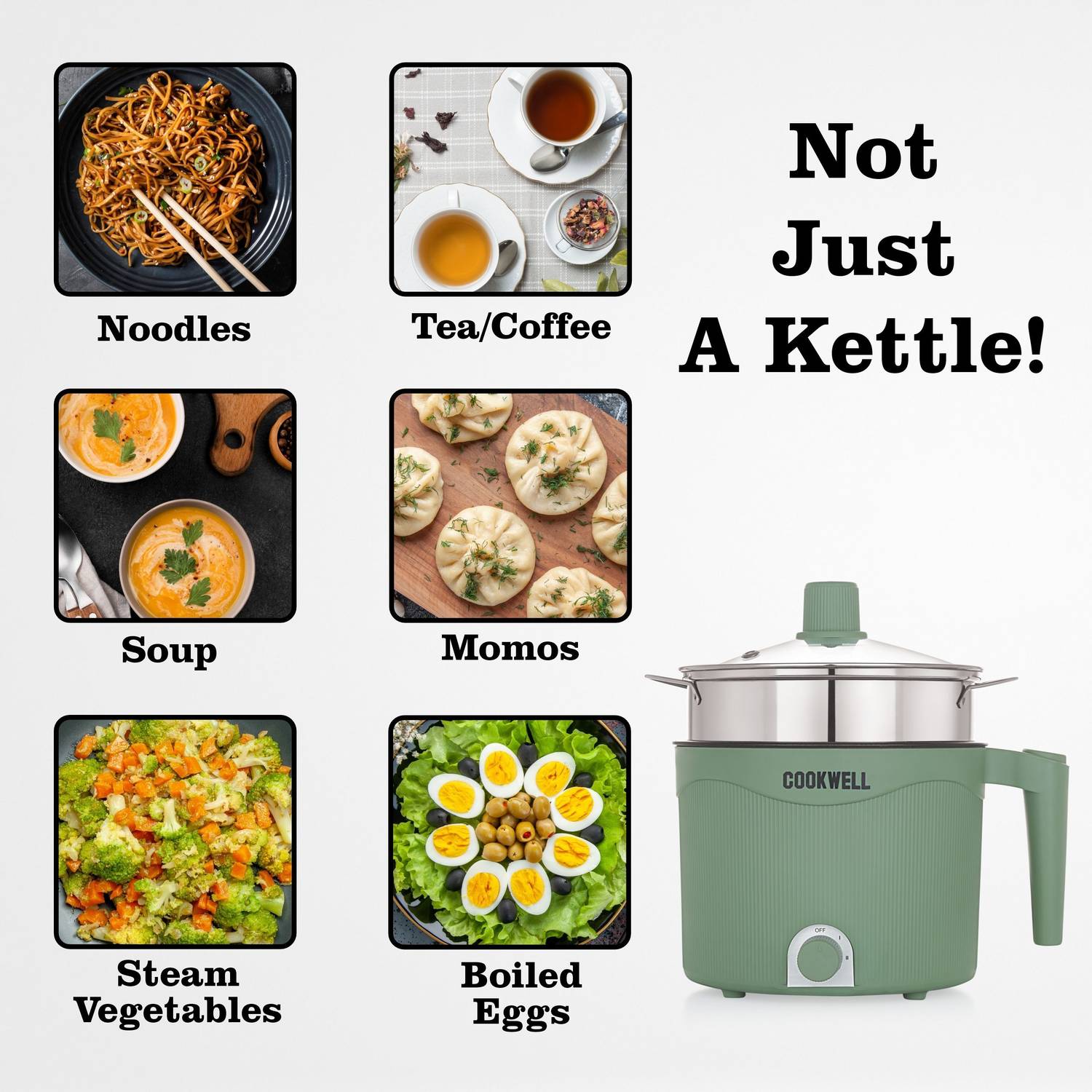 Cookwell Multipurpose Nonstick Kettle Multi Cooker - Image 2