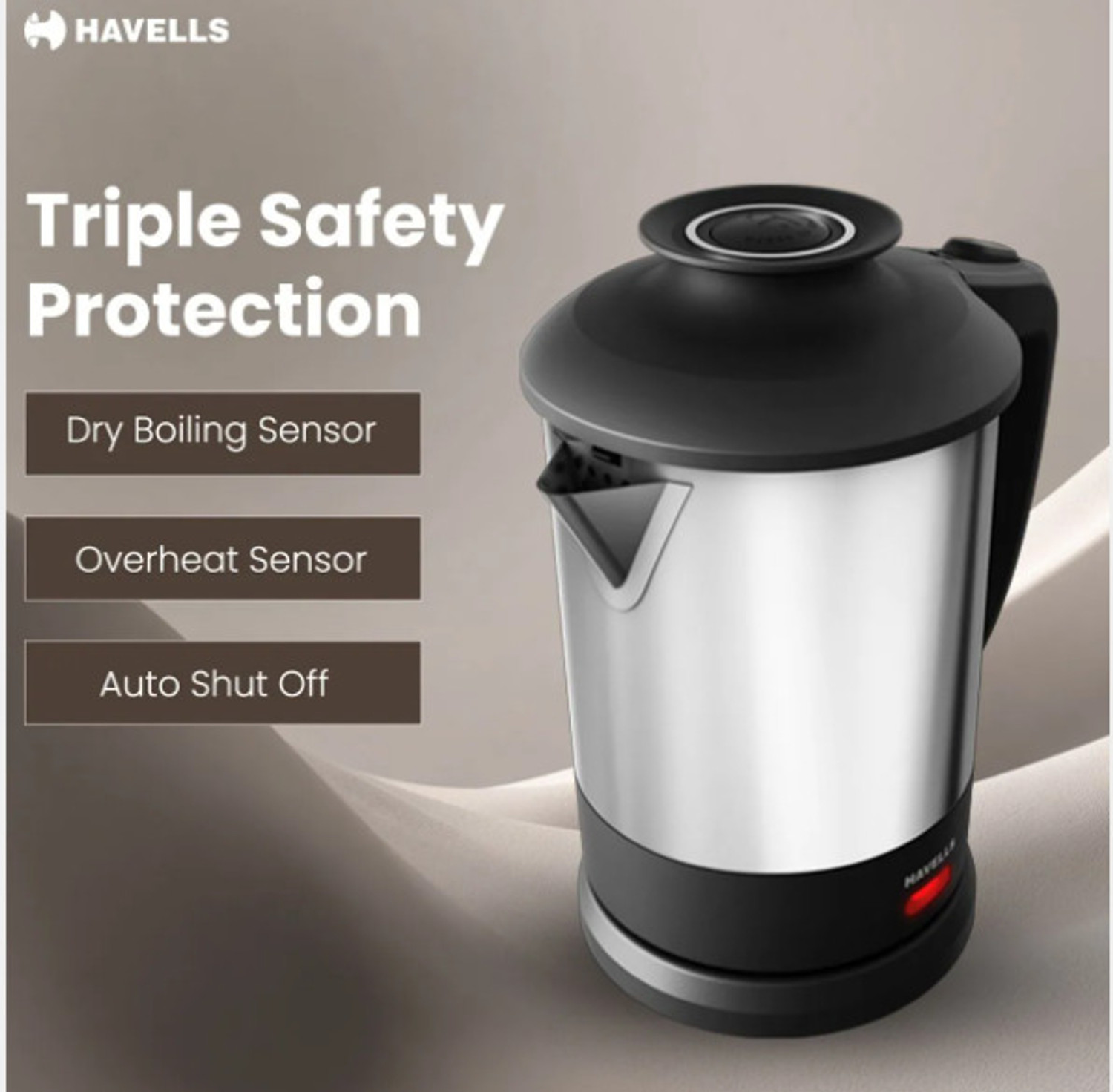 Image of HAVELLS STEELIO Electric Kettle