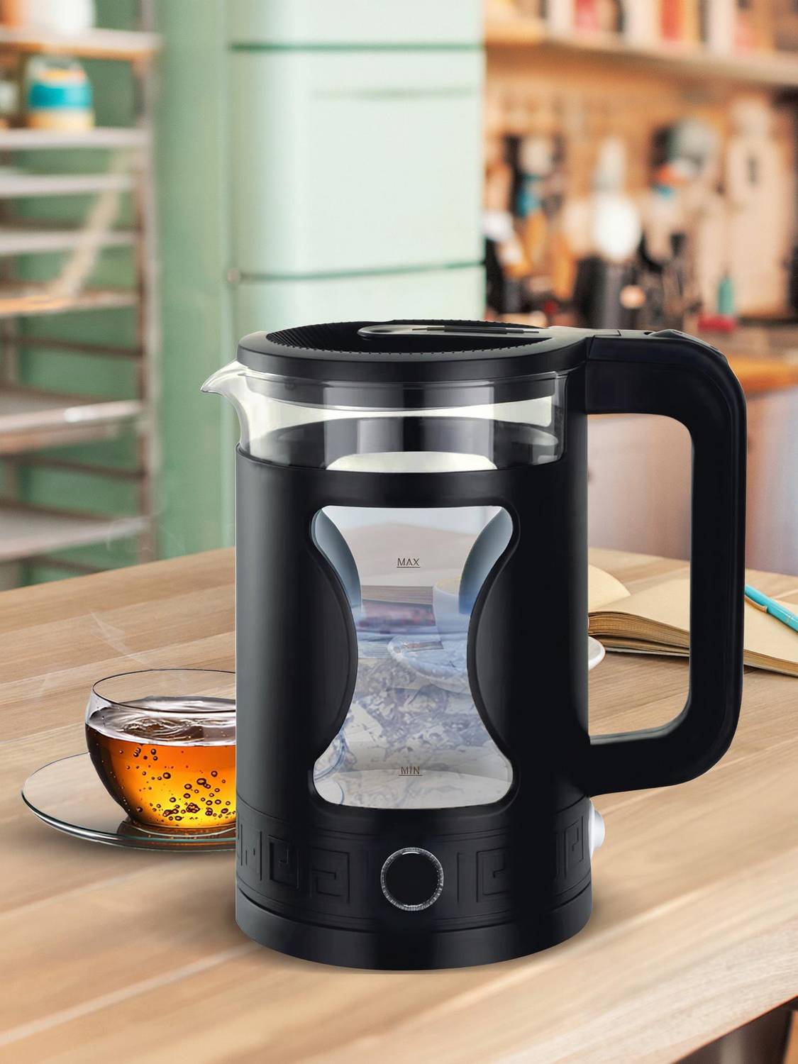 iBELL GEKB17M 1500W Glass Kettle (1.7L) LED Light, 360° Rotating Base, Tempered Glass Electric Kettle