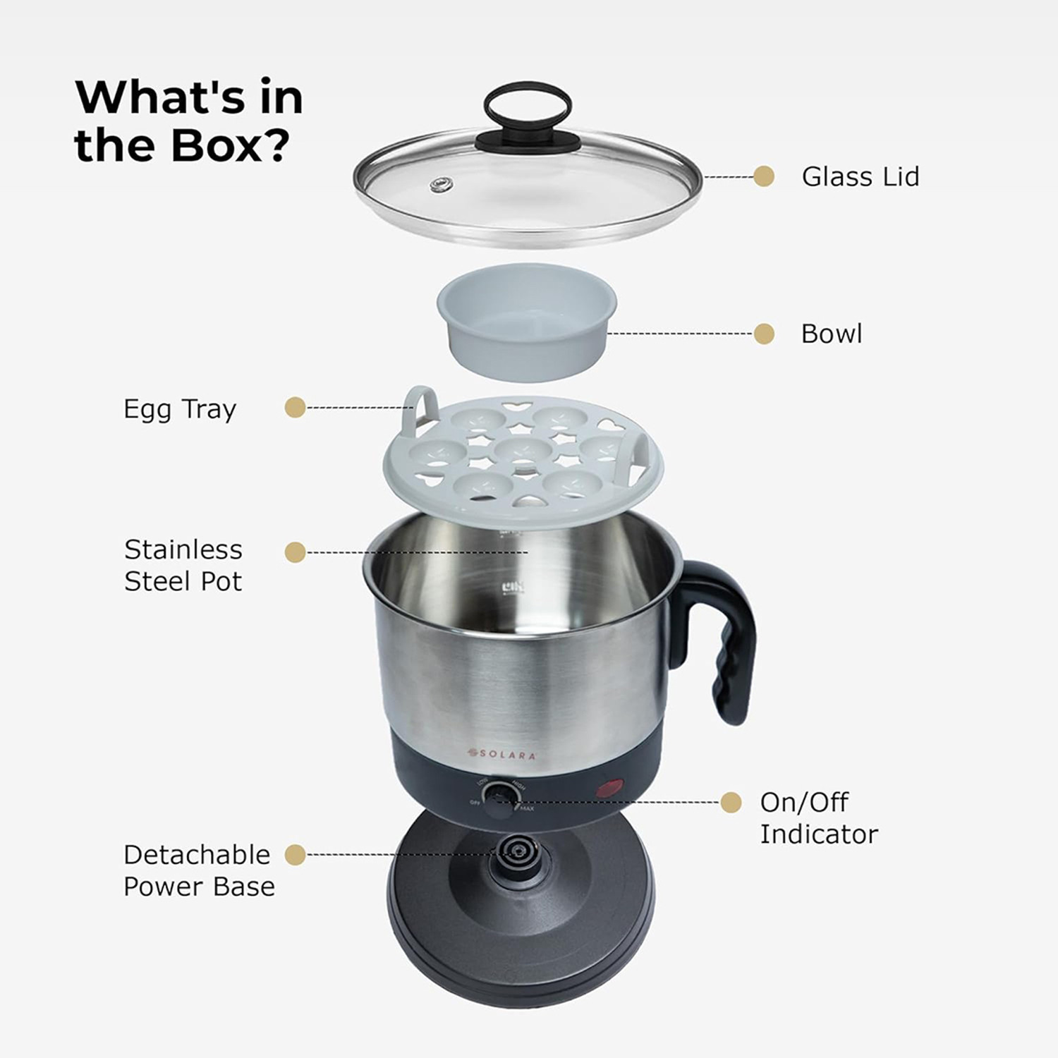 Image of Solara Stainless Steel Electric Kettle