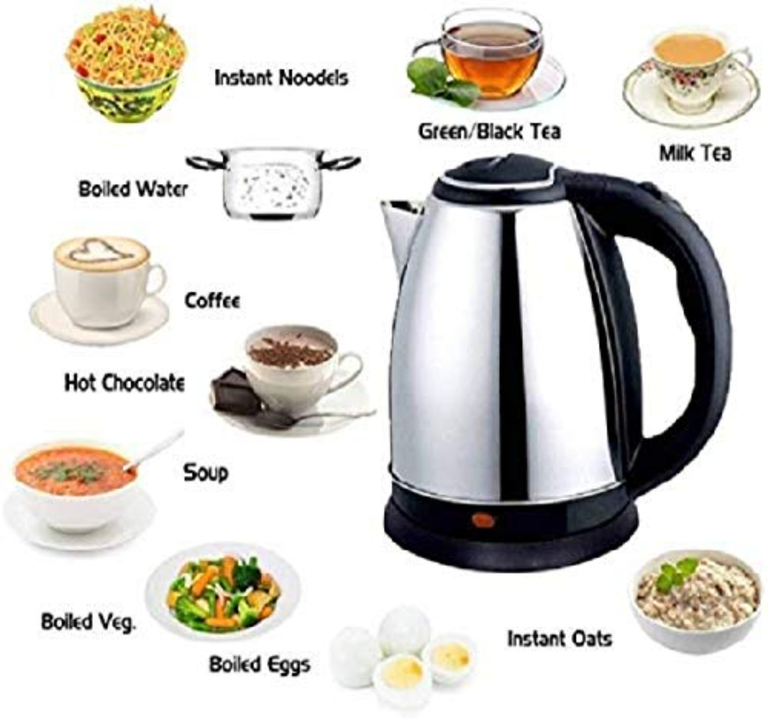 Image of N-duraa Electric kettle (1.5 L, Black) Electric Kettle