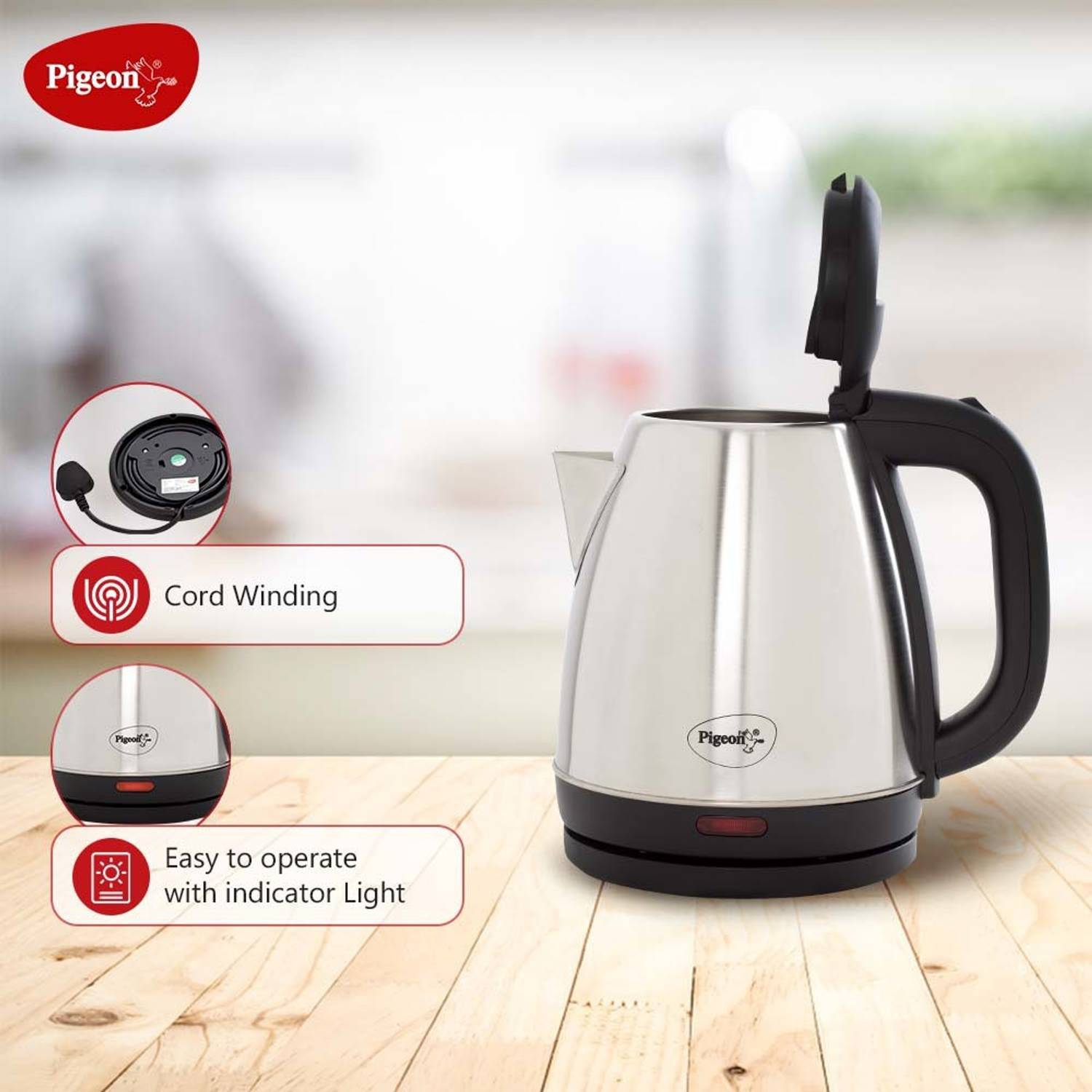 Pigeon Favourite Electric Kettle Silver - Image 5