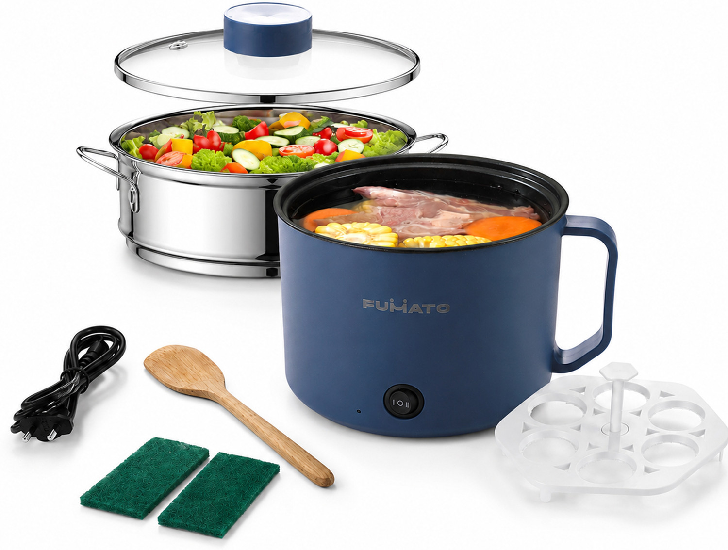Image of FUMATO By the Better Home Multi Cooker Electric Kettle (1.4 L, Blue)