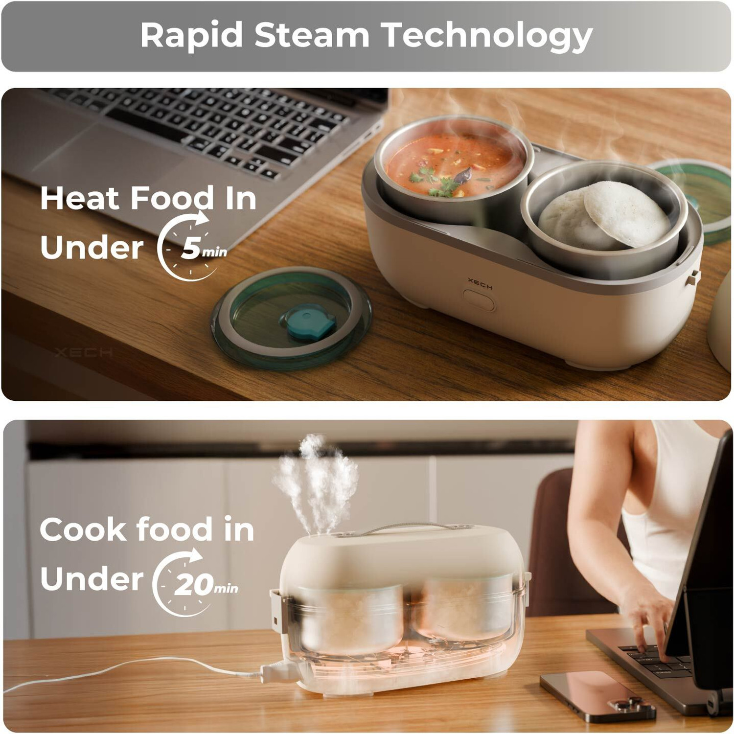 Image of xech 1000 ml 2 Compartments