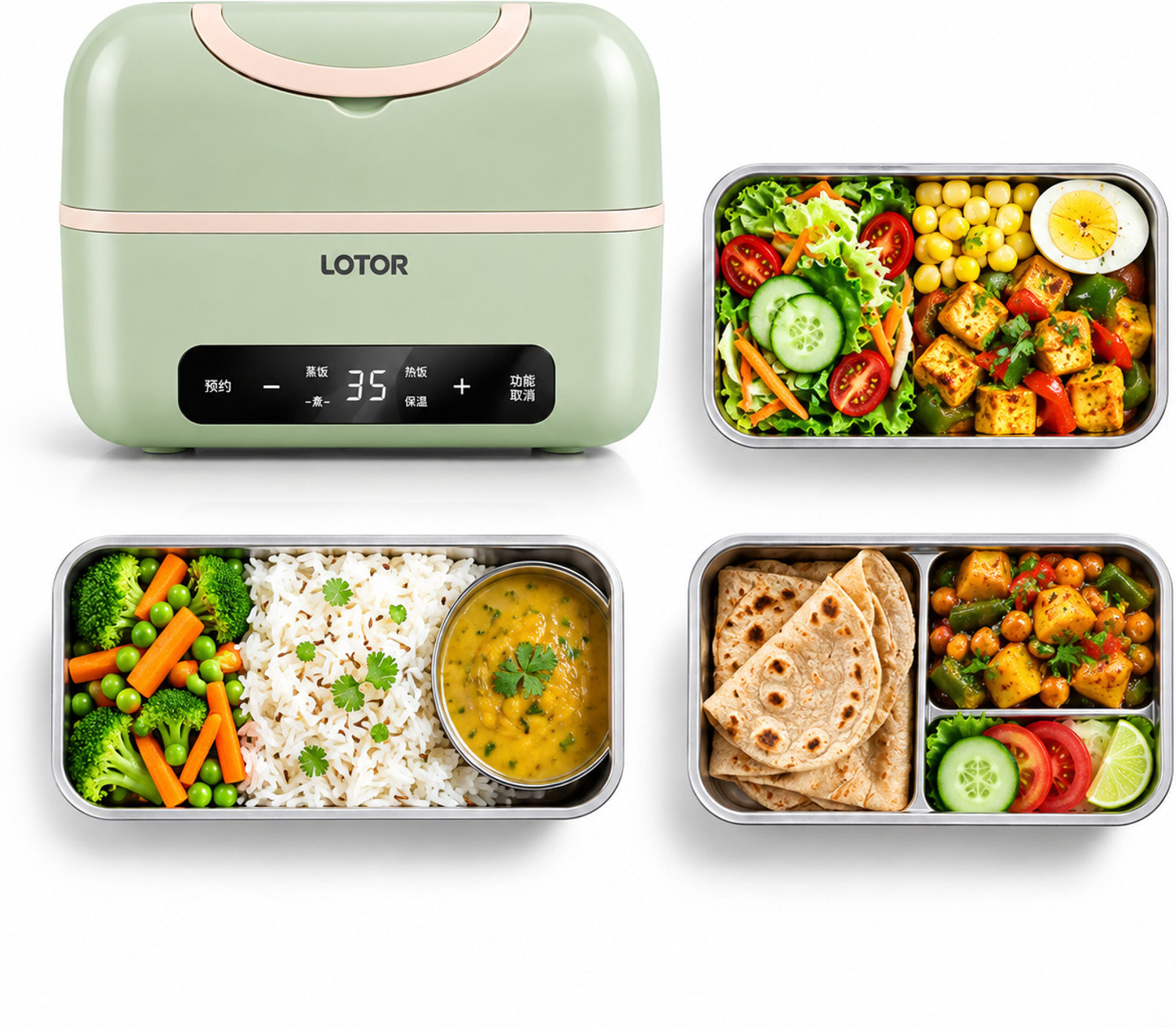 Image of PRITFECTHUB 1200 ml 2 Compartments