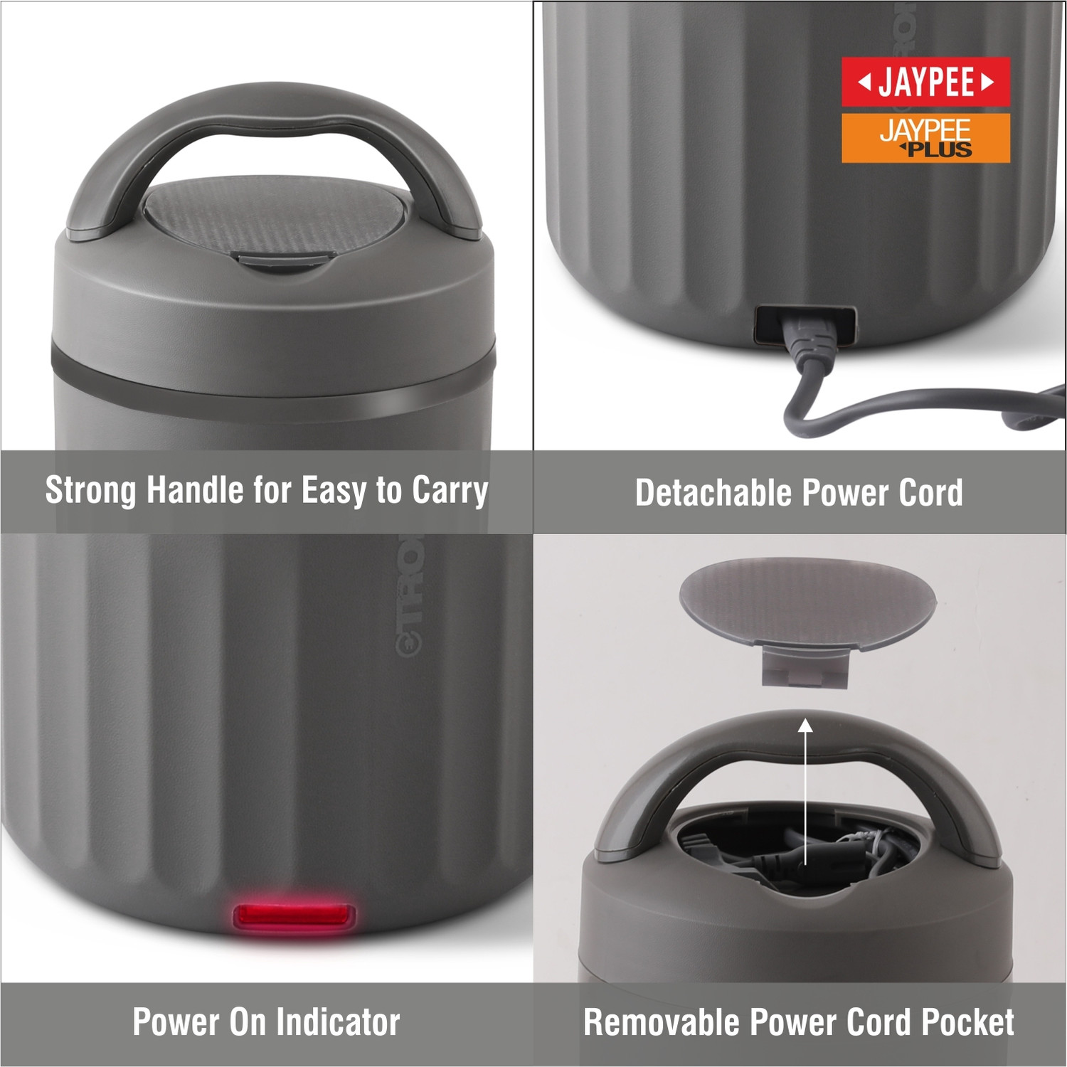 Image of Jaypee Plus 900 ml 3 Compartments (Conduction Heat Lunch Box)