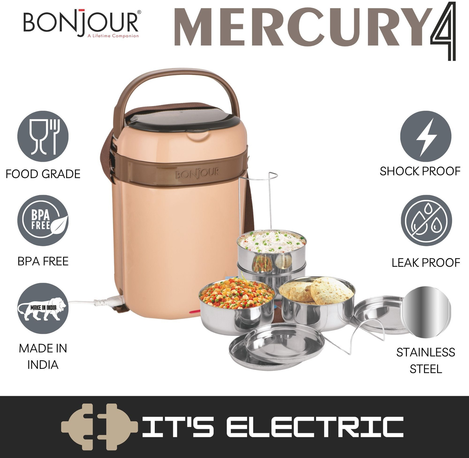 Image of BONJOUR 1680 ml 4 Compartments