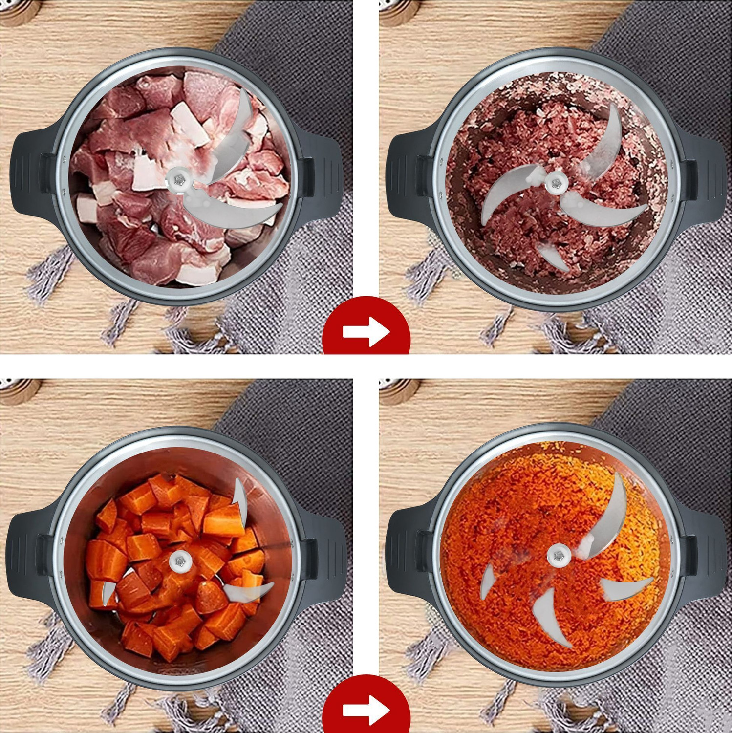 Image of iBELL MT600SM 1800W Meat Mincer, 6L SS Bowl, Vegetable -Fruit - Nut Chopper, Electric Meat Grinder