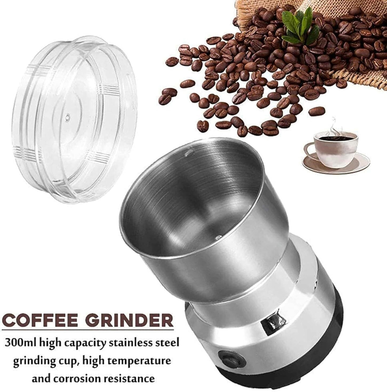 Image of TECHHIVEENTERPRISES TECHHIVE Fershly ground coffee every morning 220 W Mixer Grinder