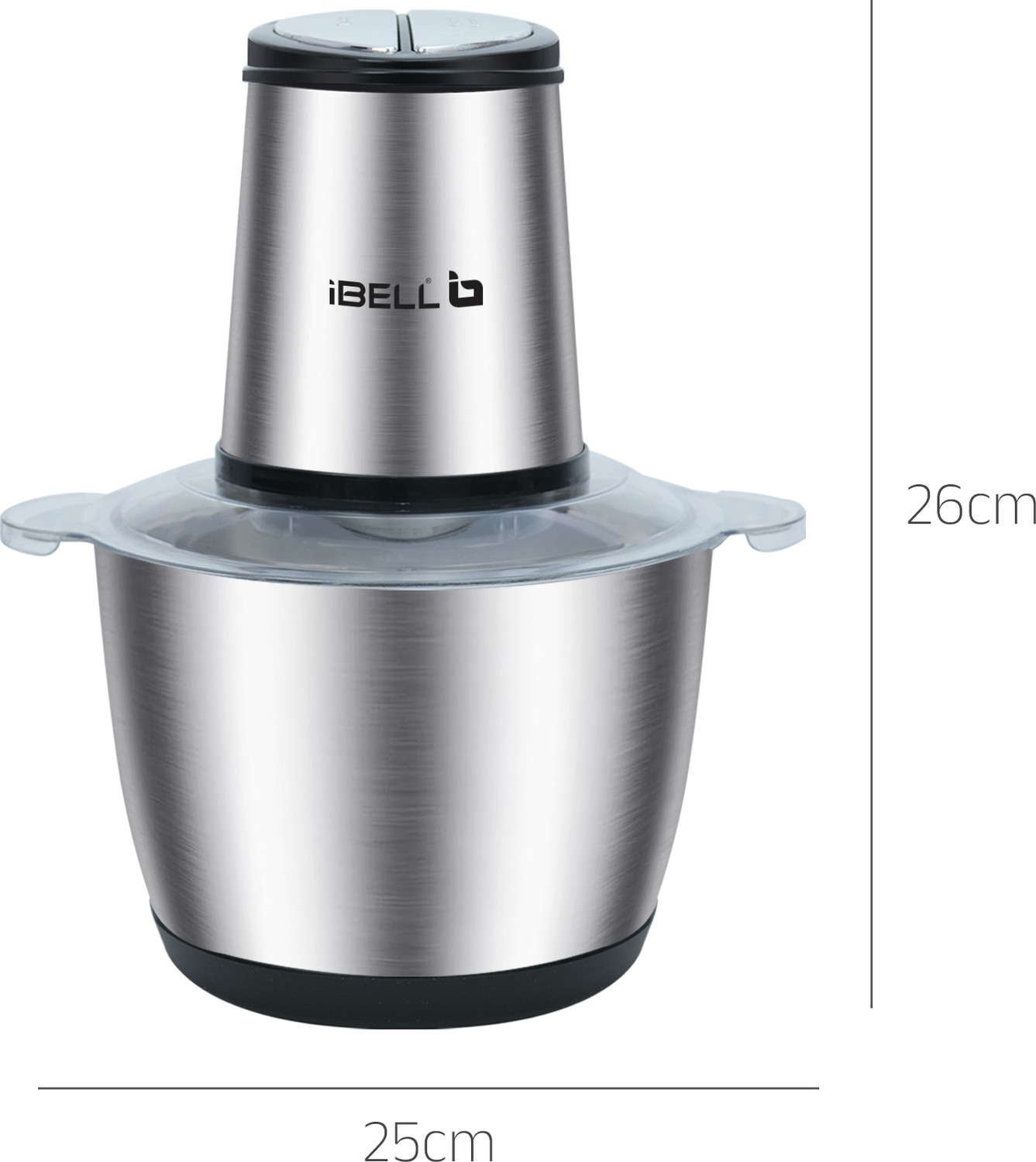 Image of iBELL MT300SM Electric chopper 3L SS Bowl,800W, Multi Purpose for Meat /Vegetables /Nuts Electric Meat Grinder