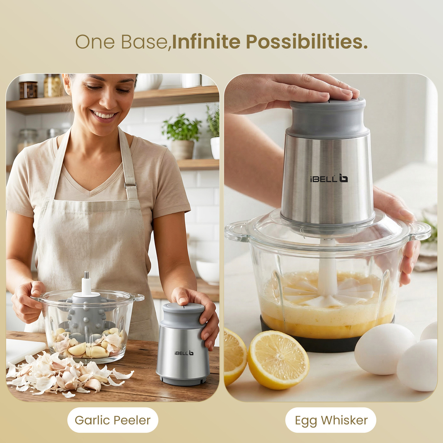 Image of iBELL MT200GPRO 700W Chopper, 2L Glass Bowl, Multi-Purpose with Accessories Electric Meat Grinder