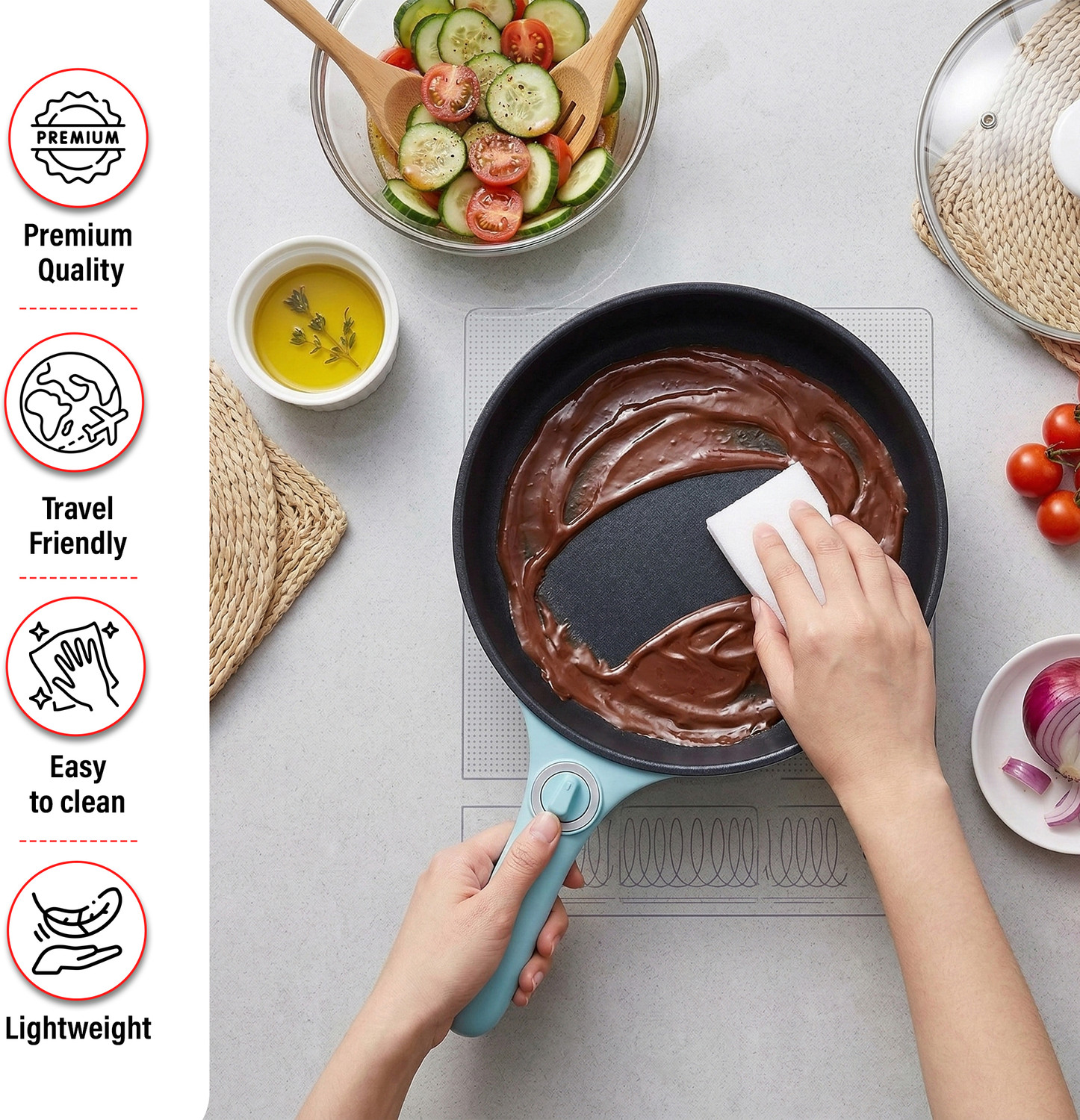 Image of HILTON HEP1101 Round Electric Pan