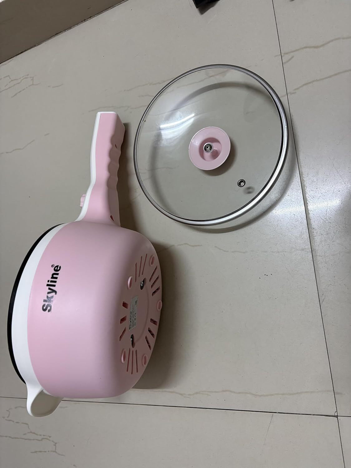 Image of Skyline Stainless Steel Electric Multi Cooking Pan Vtl-2040(Outer Lid,Plastic),1.5 Liter Round Electric Pan