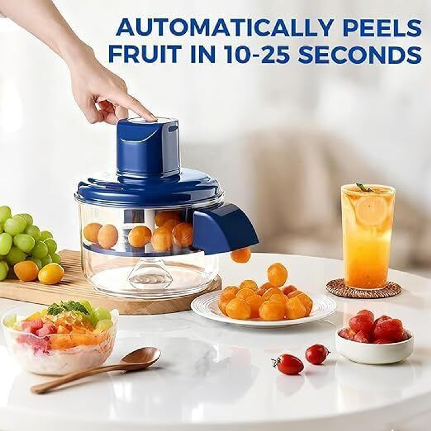 Image of opriQ Electric Grape Peeling Machine, Garlic Peeler Machine,Effortless Peeling Tool Electric Peeler