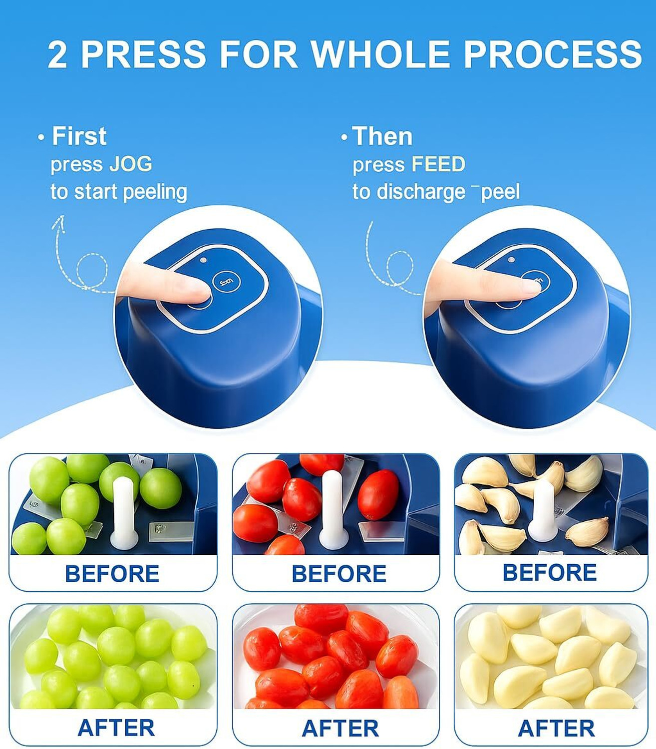 Image of MahalaxmiEnt Automatic Garlic Peeler Machine | Electric Garlic Skin Peeling Electric Peeler