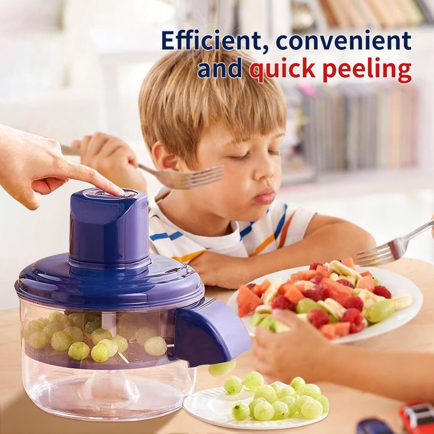 Image of opriQ Electric Grape Peeling Machine, Garlic Peeler Machine,Effortless Peeling Tool Electric Peeler