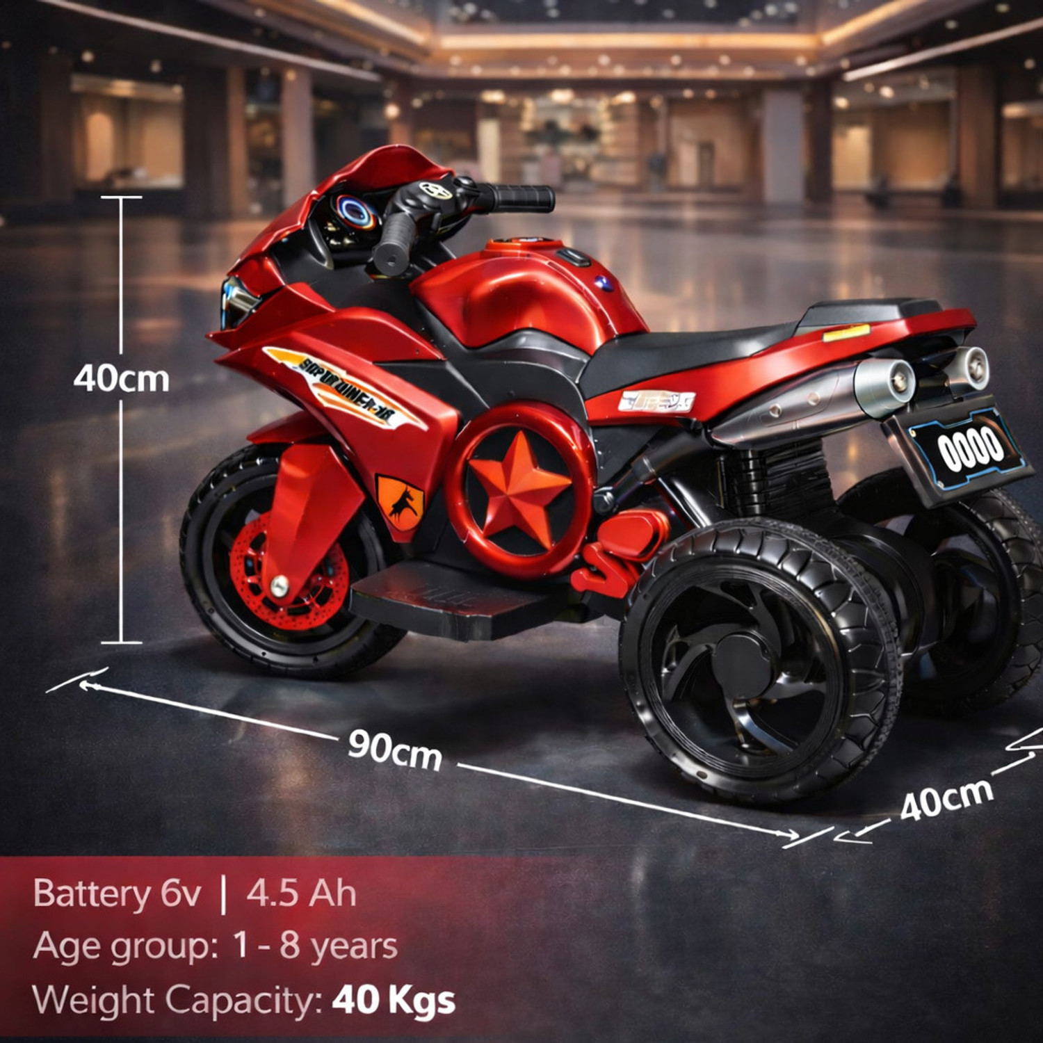 Image of Pandaoriginals R15 Ev jUMBO Music & Lights, Built in MP3 player /AUX Heavy Battery Bike Battery Operated Ride On