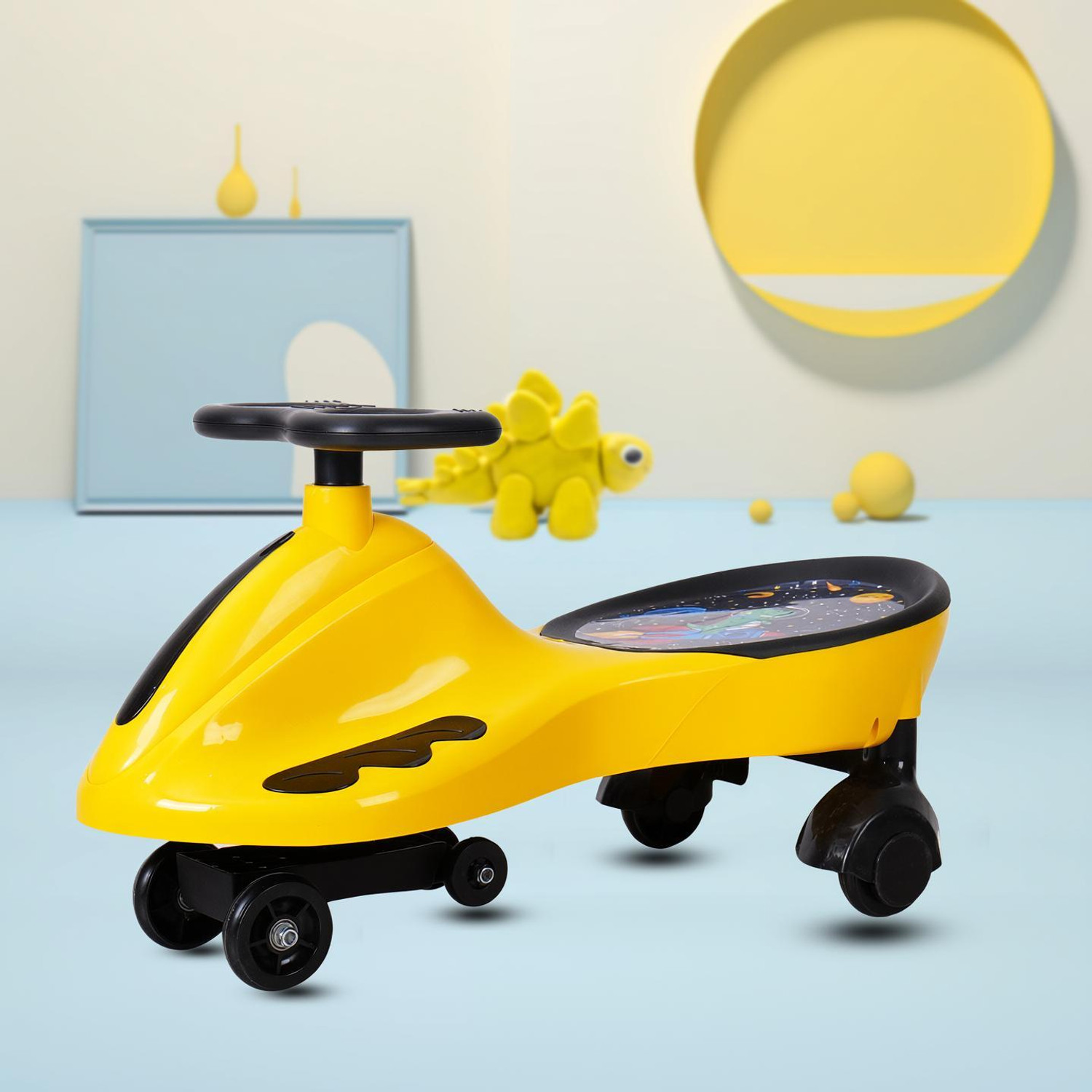 Miss & Chief Voyager-Dino Swing Car Rideon for kids, Magic car for Boys & Girls Rideons & Wagons Non Battery Operated Ride On