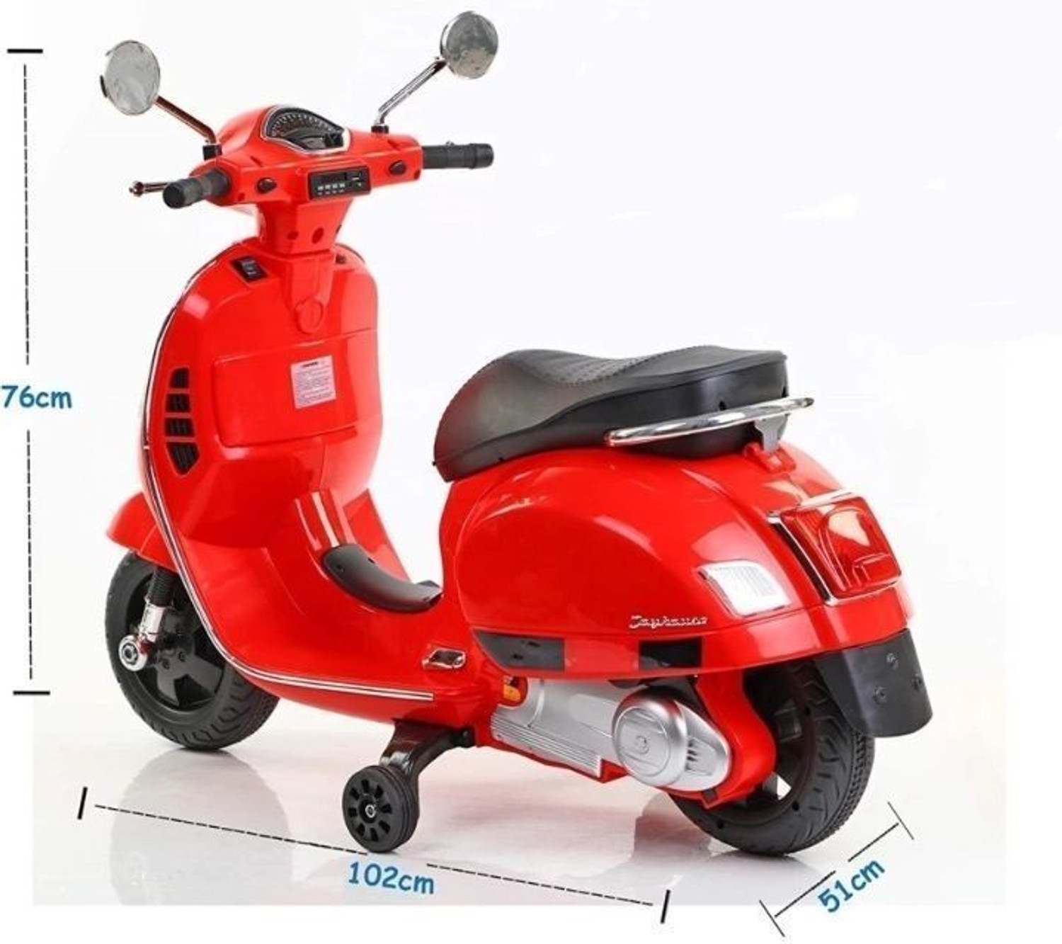 Image of oh baby Vespa 12V Battery Operated Ride On Scooter For Kids Scooter Battery Operated Ride On