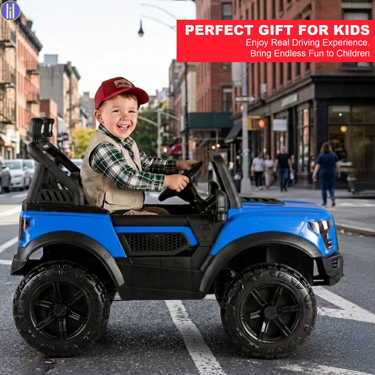 LITTLE RIDES Kids 4 Motor Electric Battery Car - Image 2