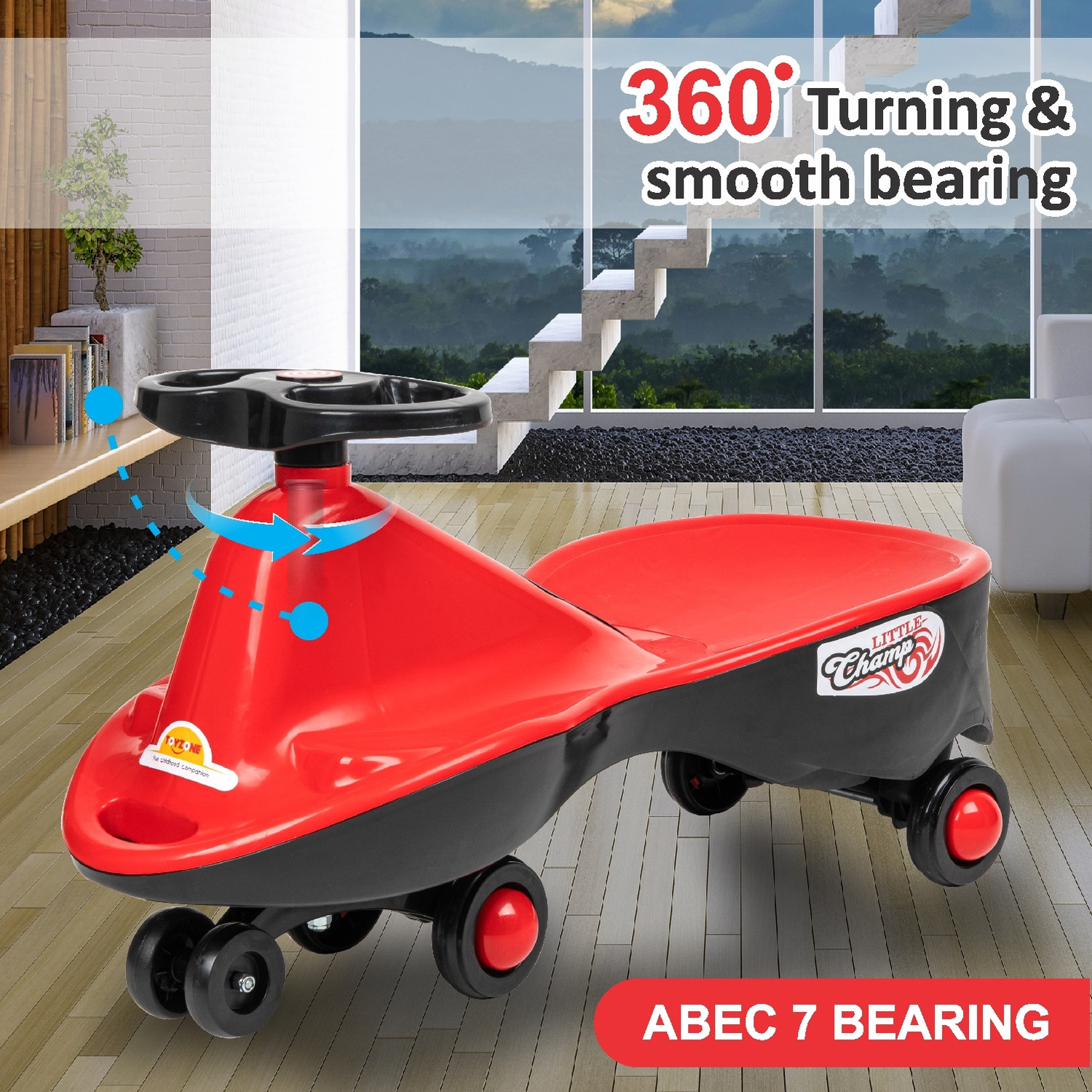 Image of Miss & Chief Little Champ Magic Car � Kids Swing Car(Ages 2+)|Twister Ride-On|Pedal-Free Car Rideons & Wagons Non Battery Operated Ride On