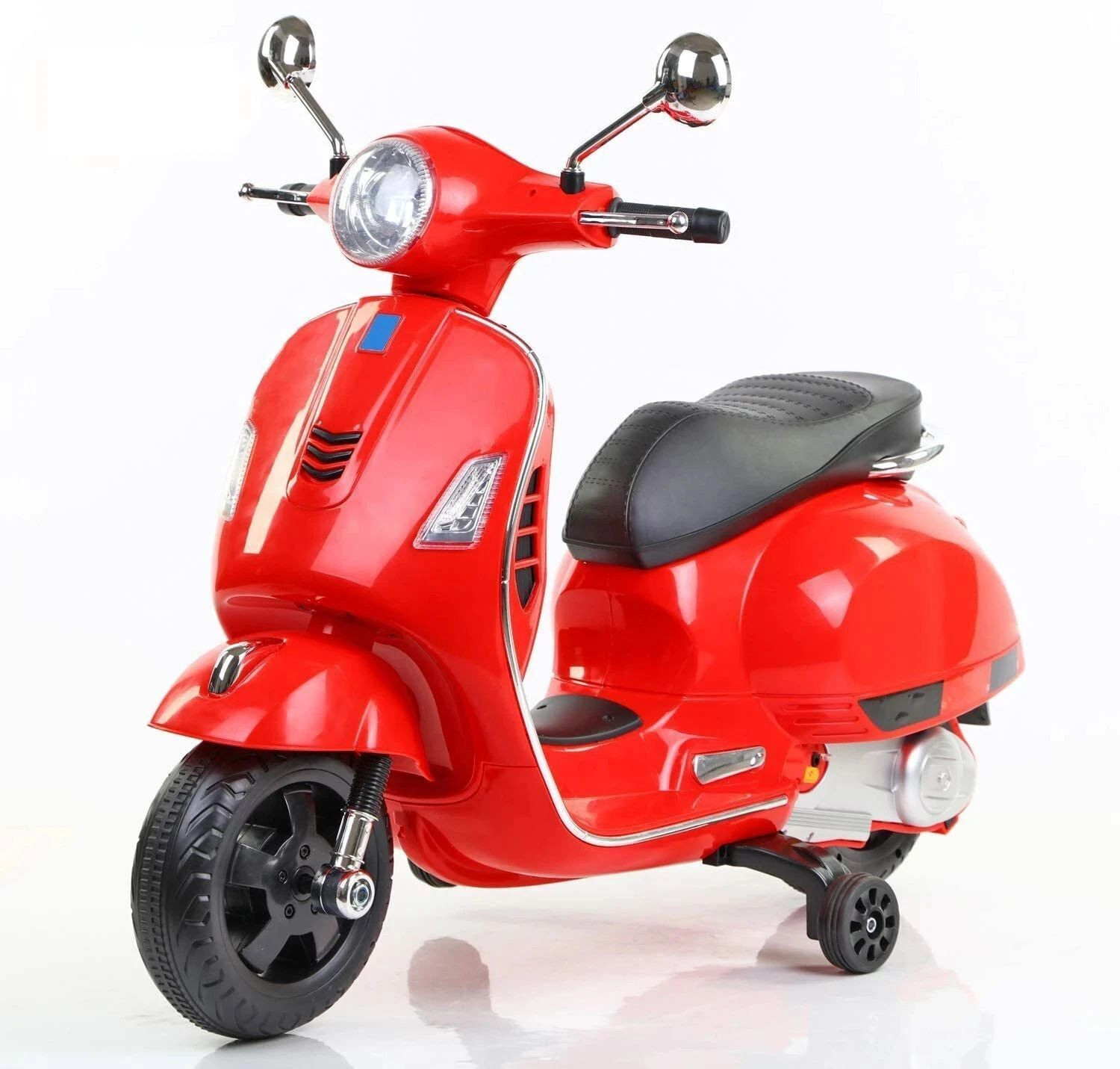 Image of Ayaan Toys Vespa 12v Battery Operated Rechargeable Ride On Scooter with Foot Accelerator Scooter Battery Operated Ride On