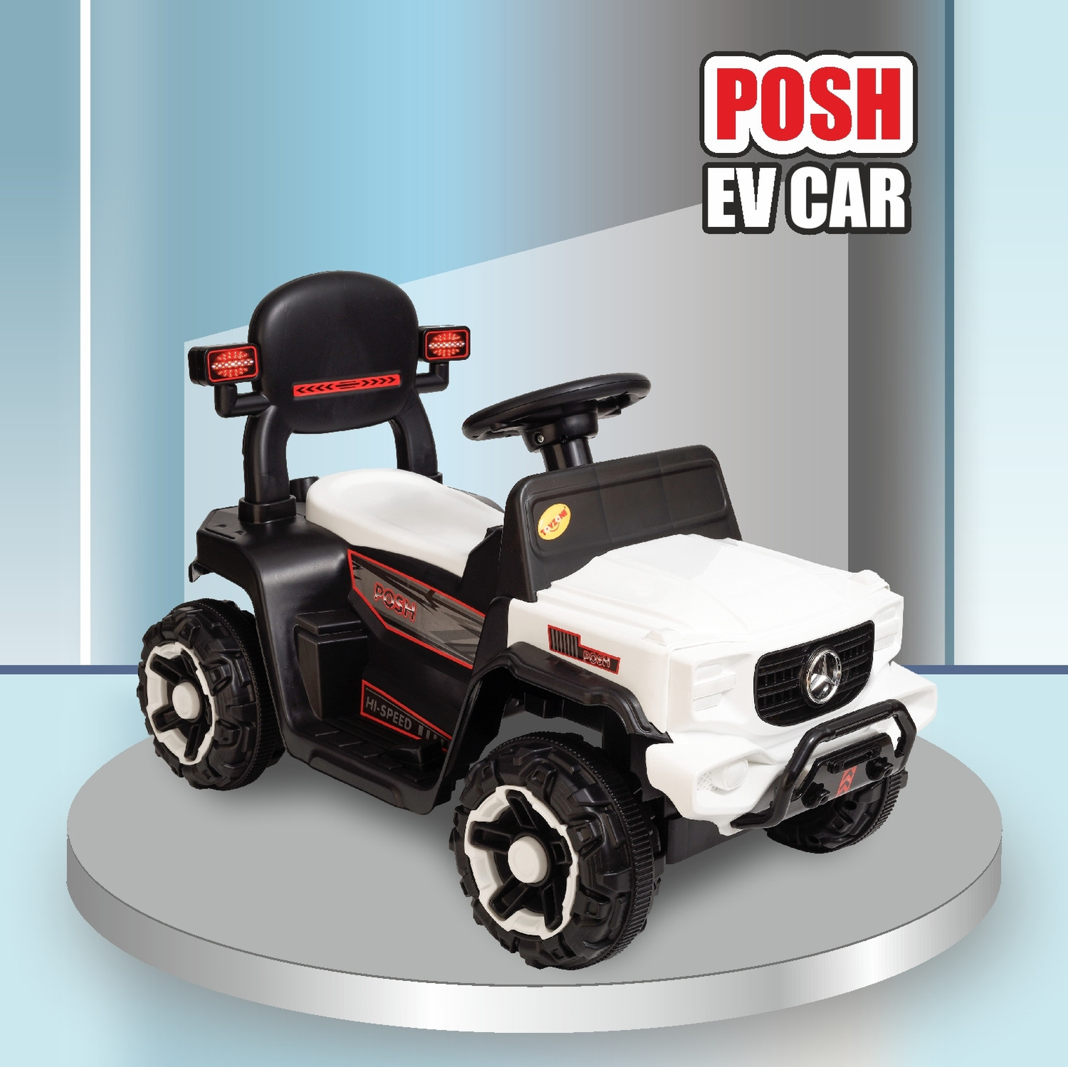 Image of Miss & Chief Posh Rechargeable Car 6V & 6.5Ah Battery(Ages 2+)| Bluetooth & USB Music Player Car Battery Operated Ride On
