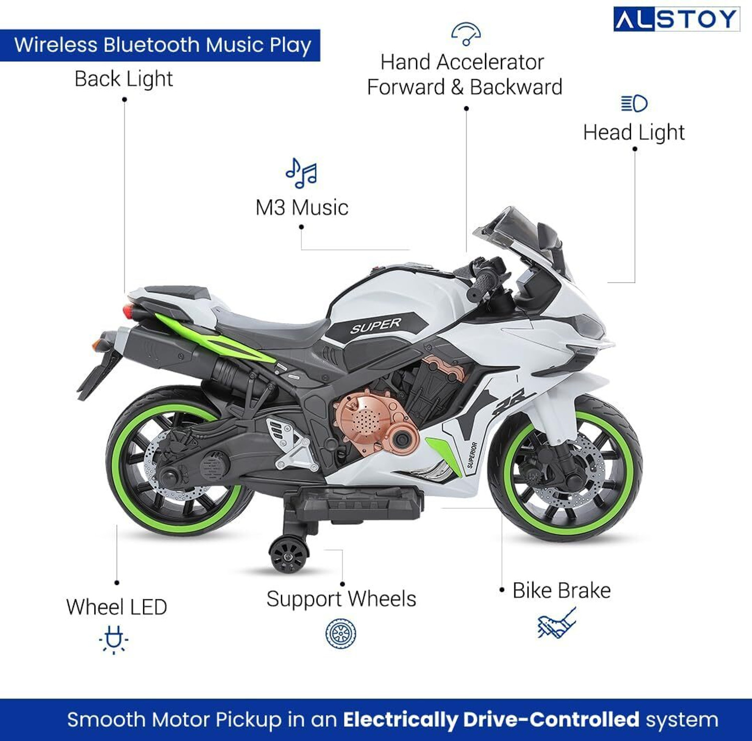 Image of Alstoy Rider-x Bike Battery Operated Ride On