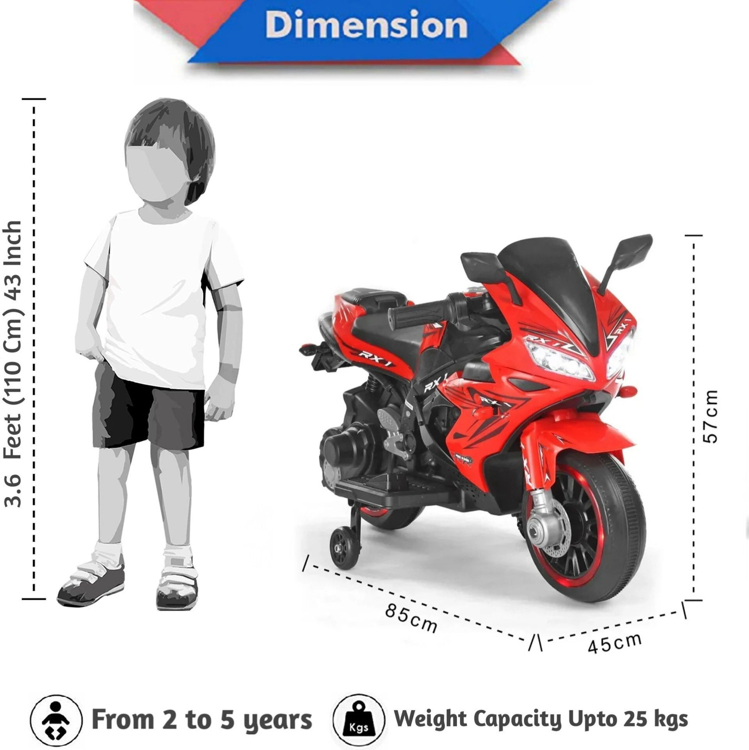 Image of Toy Home Baby Toy by (1-4 Years) Kids Vespa Electric Rechargeable Rideons Scooty Scooter Battery Operated Ride On