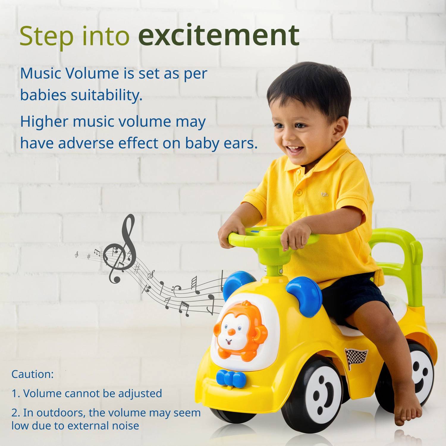 LuvLap Sunny Car with Music for 1-3 years, 25 kg - Image 4