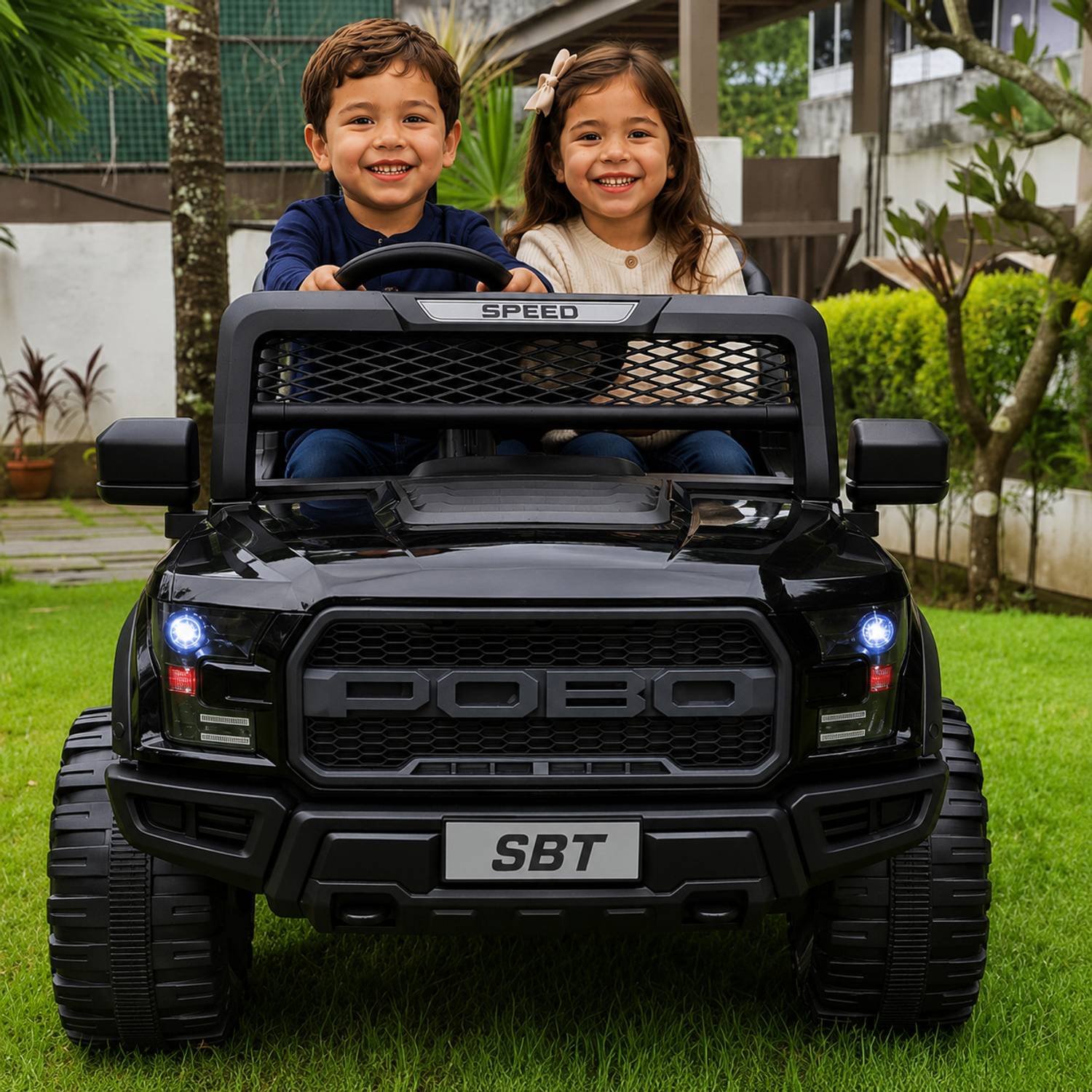 SmallBoyToys POBO Black 4X4 Battery Car - Image 4