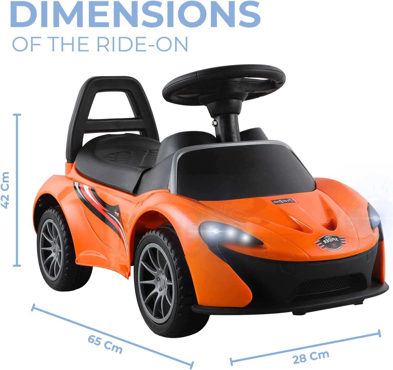 Image of KIDS FIRST STEP Musical Car With Head Lights | Push Ride On | Perfect for Kids 1-3 Years Car Non Battery Operated Ride On