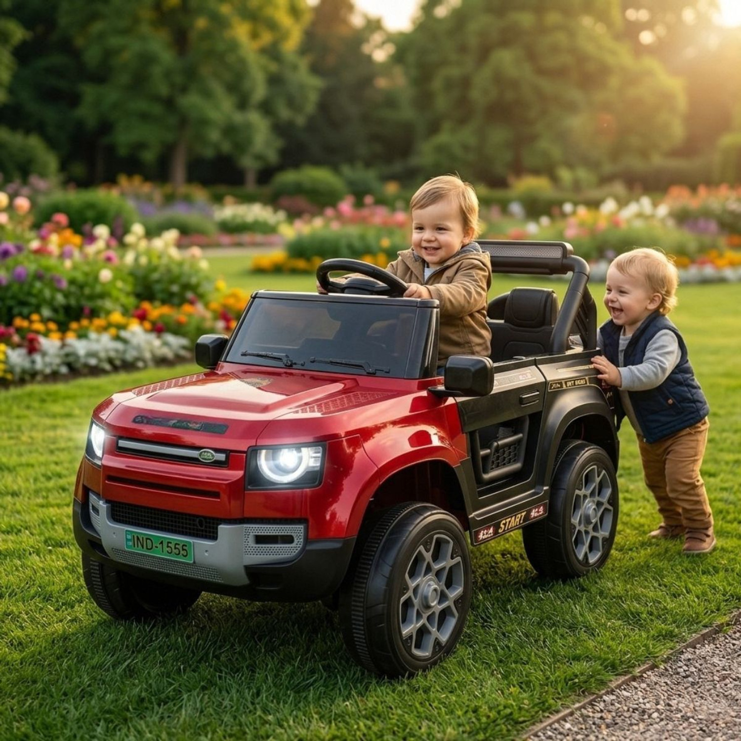 Image of JoyRide Def'er Heavy Duty 4 motor 12V Electric Ride On Jeep for Kids | Remote Control Car Battery Operated Ride On