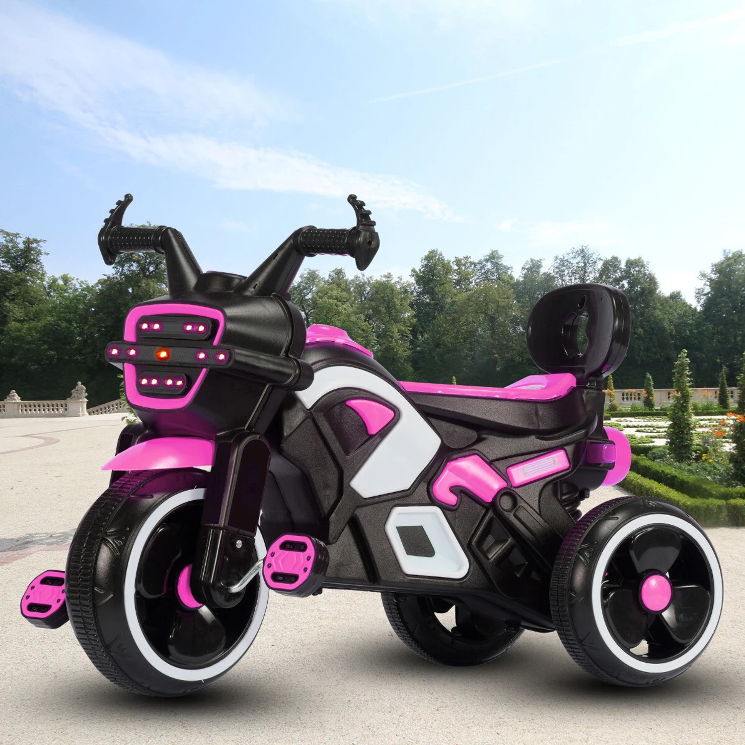 Image of Little Olive RideOn Ranger Bike Pedal Tricycles for Kids 1-3 Years Rideons & Wagons Battery Operated Ride On (Pink)